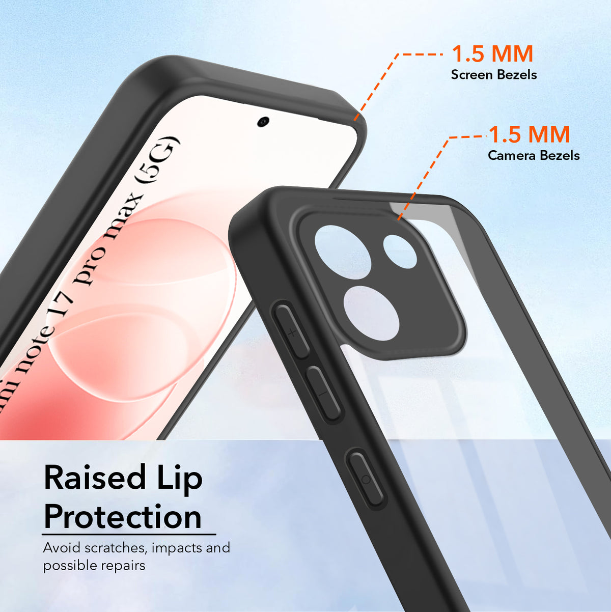 For Redmi Note 17 Pro Max 5G Back Cover Case Ultra-Hybrid (Lifetime Anti Yellow | Anti Scratch | Crystal Clear Shockproof)