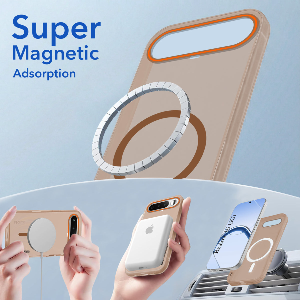 For Realme 16 Back Cover Case (Soft Touch | Camera Bump Protection | MagSafe Compatible | Matte Finish)