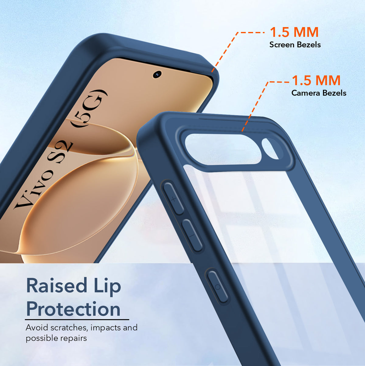 For vivo S2 Back Cover Case Ultra-Hybrid (Lifetime Anti Yellow | Anti Scratch | Crystal Clear Shockproof)