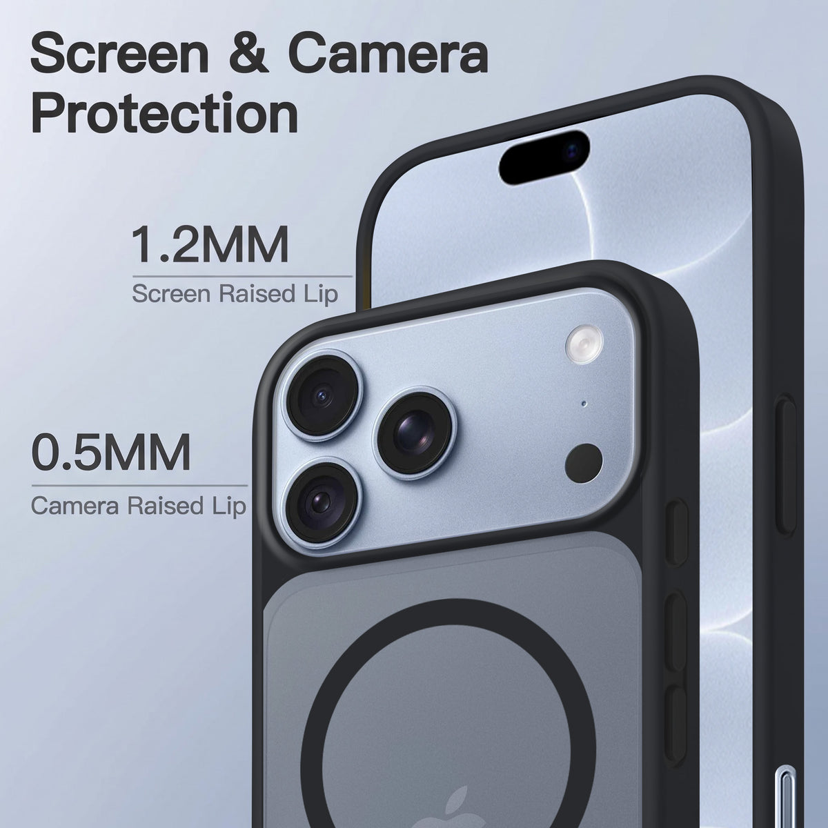 For Apple iPhone 18 Pro Matte Finish Back Case Cover (MagSafe Compatible | Translucent Soft Touch | Slim and Unbreakable)