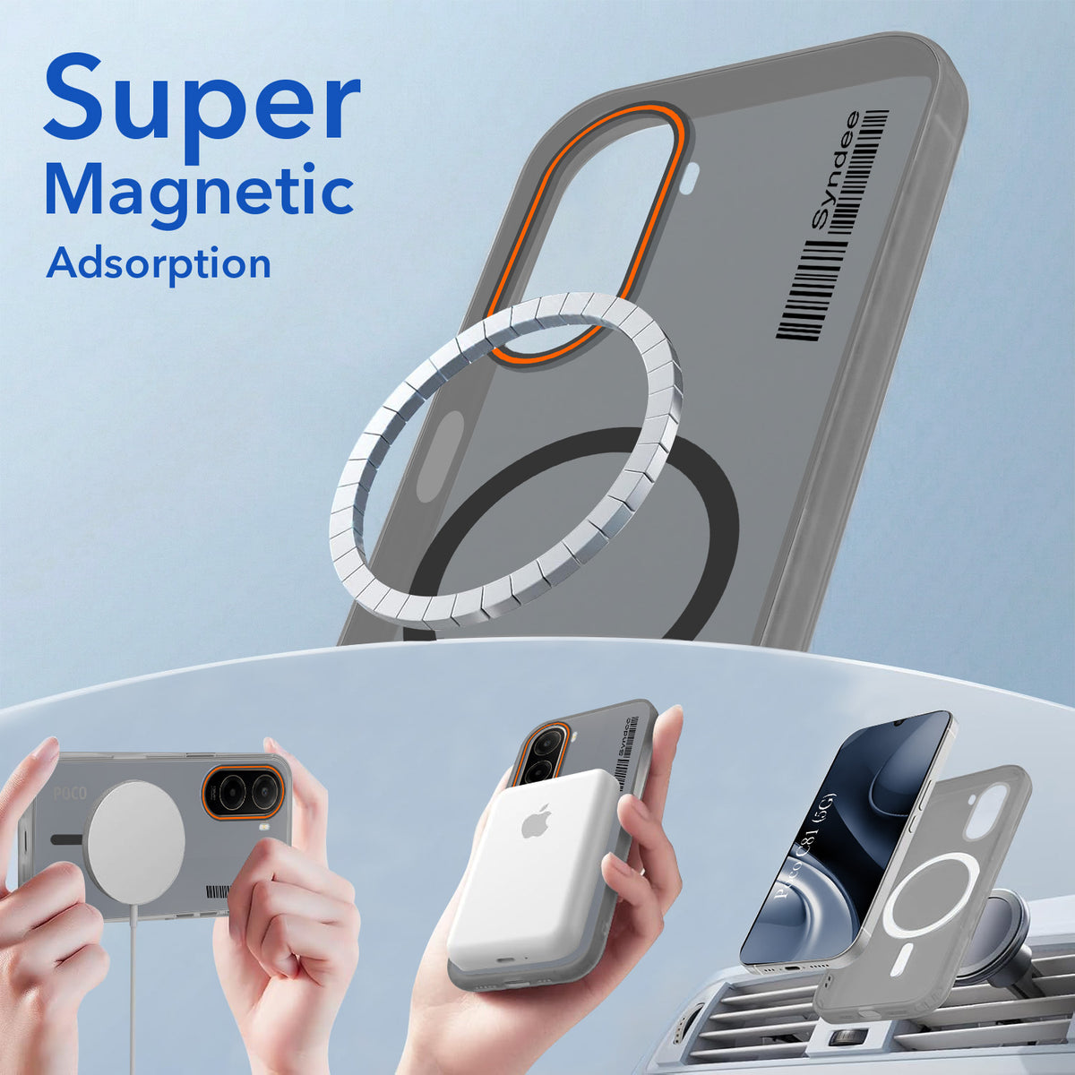 For Poco C81 5G Back Cover Case (Soft Touch | Camera Bump Protection | MagSafe Compatible | Matte Finish)