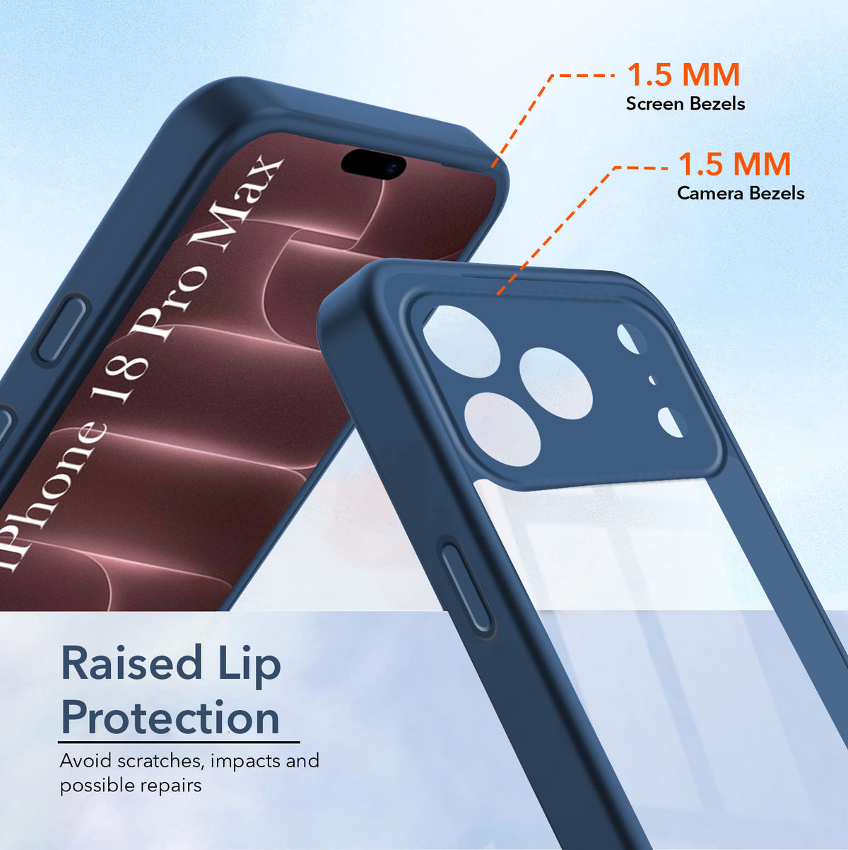 For Apple iPhone 18 Pro Max Back Cover Case Ultra-Hybrid (Lifetime Anti Yellow | Anti Scratch | Crystal Clear Shockproof)