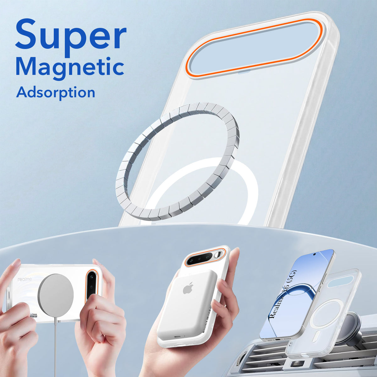 For Realme 16 Back Cover Case (Soft Touch | Camera Bump Protection | MagSafe Compatible | Matte Finish)