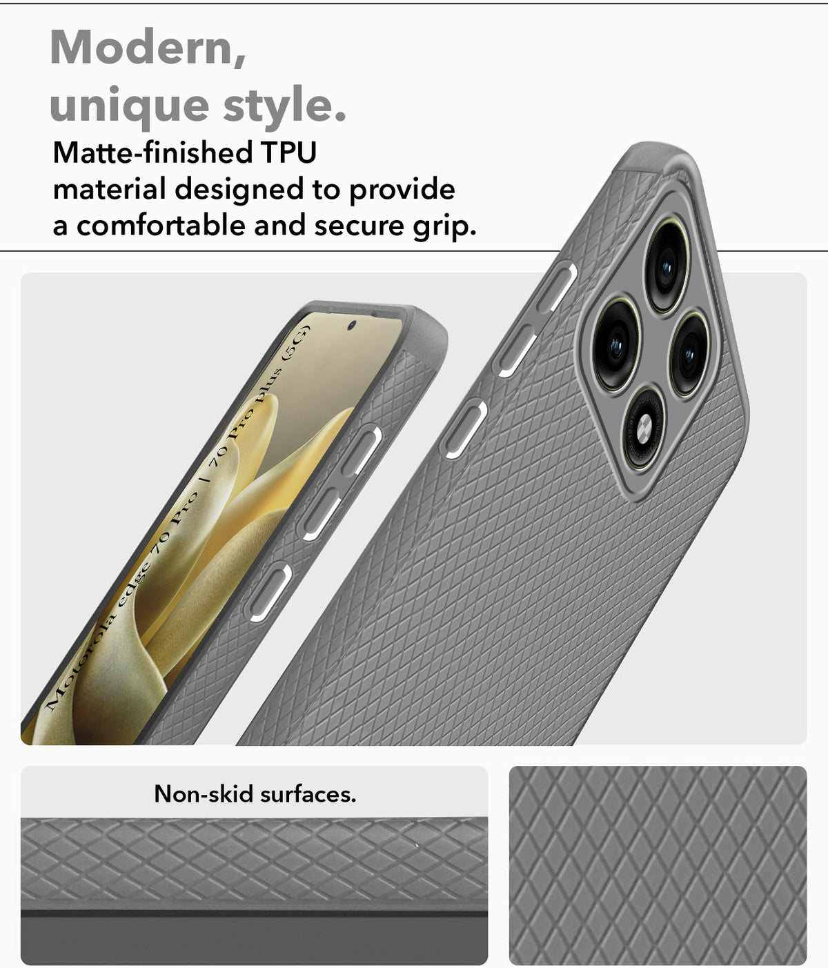 For Motorola Edge 70 Pro |  Motorola Edge 70 Pro Plus Back Cover Case Liquid Silicone (Camera Protection | Side Grip Texture | Soft and Flexible)