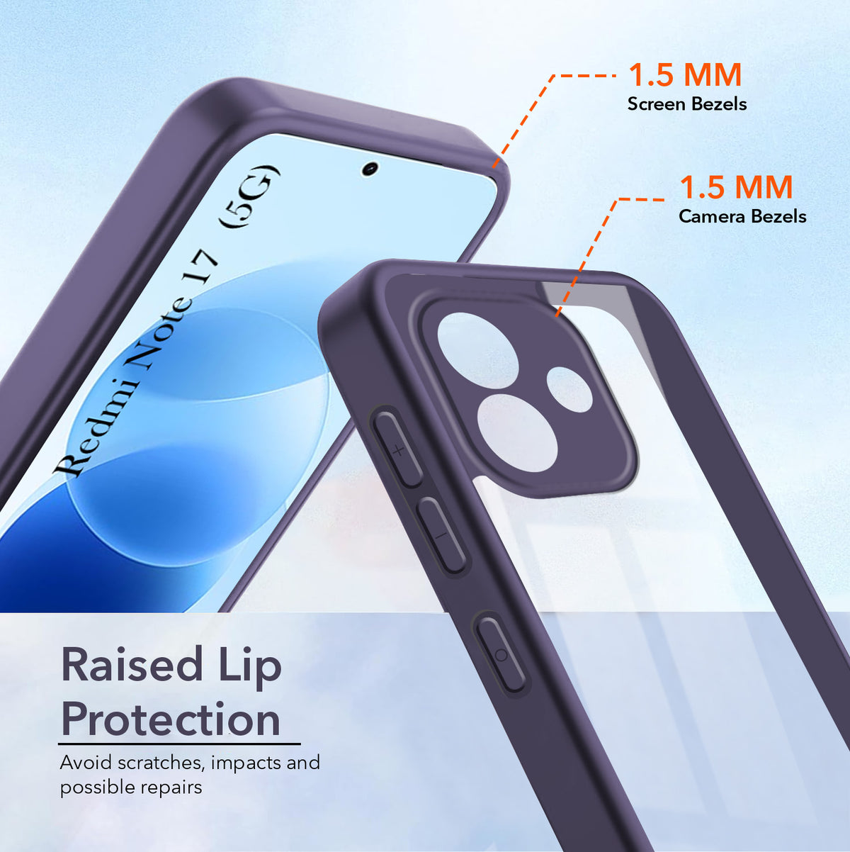 For Redmi Note 17 5G Back Cover Case Ultra-Hybrid (Lifetime Anti Yellow | Anti Scratch | Crystal Clear Shockproof)