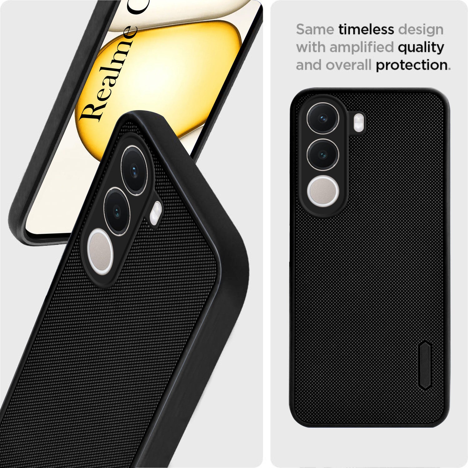 For Realme C100X Back Cover Case Rubberised (Textured Grip Design| Micro-Fiber Cloth Inside | Slim and Light Weight | Soft Touch and Feel)