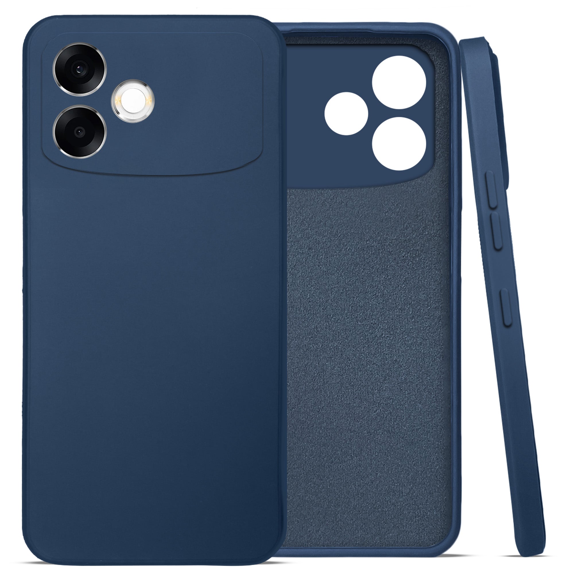 For Oppo F33 Pro 5G Back Cover Case (Matte Finish Silicone with Inside Fiber cloth)