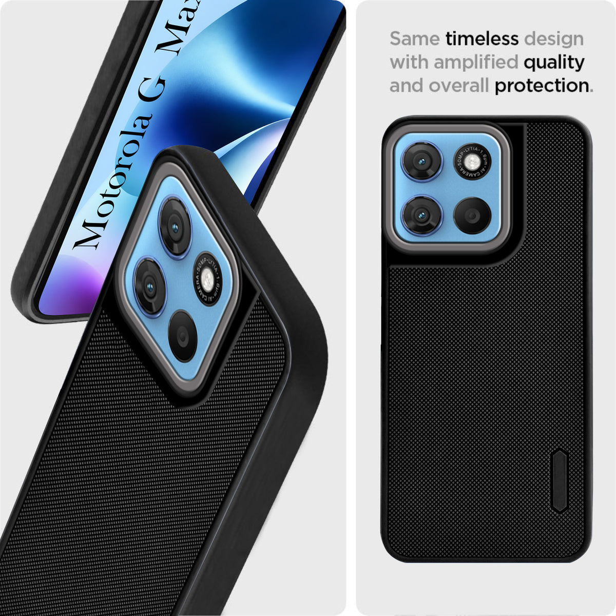 For Motorola Moto G Max Back Cover Case Rubberised (Textured Grip Design| Micro-Fiber Cloth Inside | Slim and Light Weight | Soft Touch and Feel)