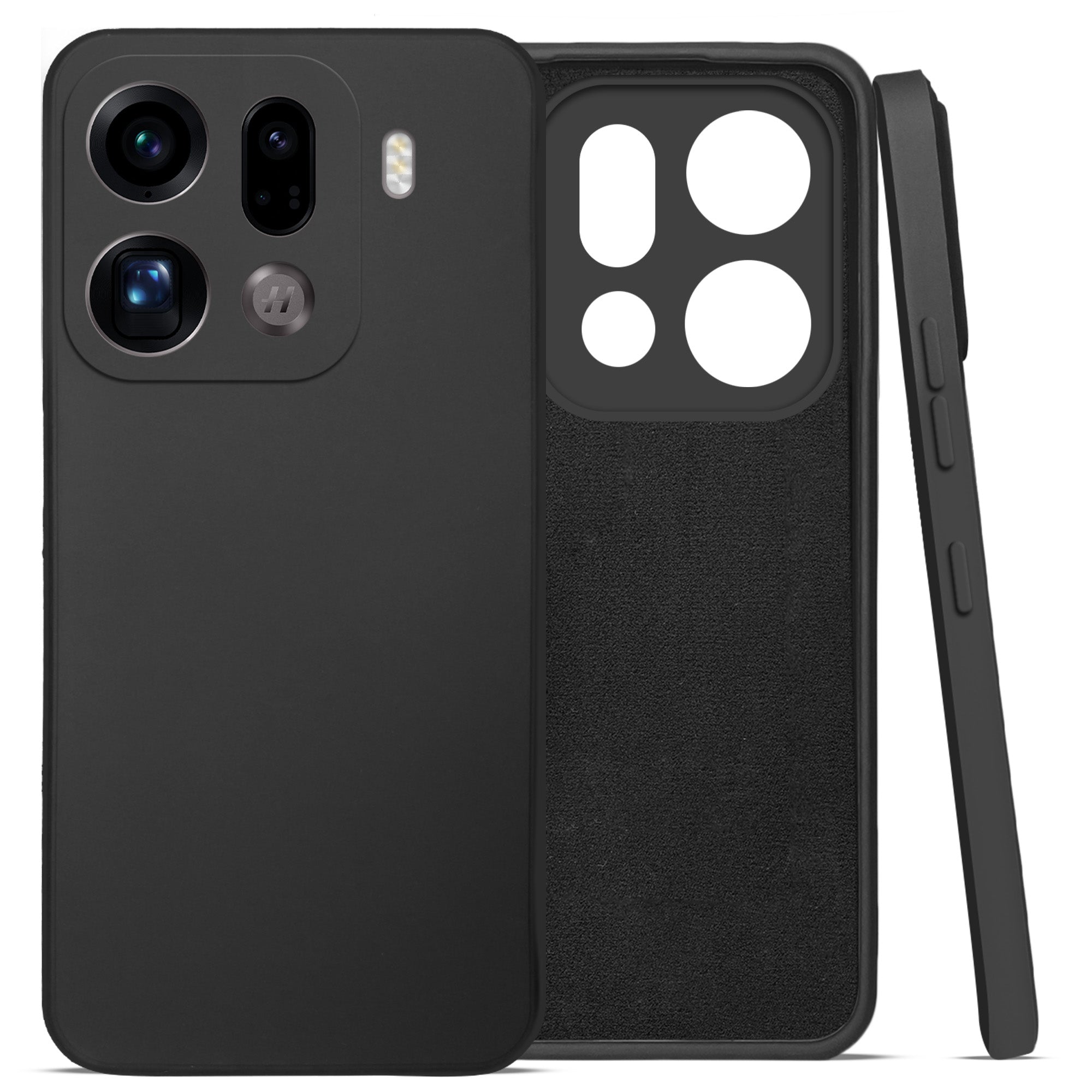 For Oppo Find X9 Pro Back Cover Case (Matte Finish Silicone with Inside Fiber cloth) (Copy)