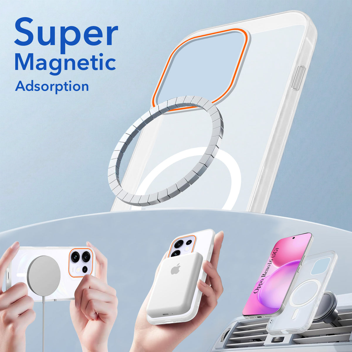 For Oppo Reno 16 Back Cover Case (Soft Touch | Camera Bump Protection | MagSafe Compatible | Matte Finish)