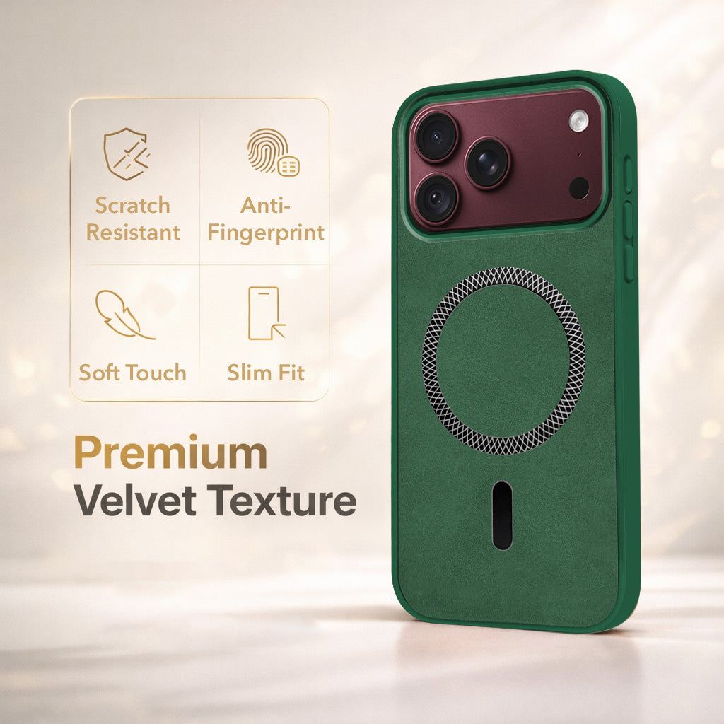 For Apple iPhone 18 Pro Max Back Cover Case Leather Finish (MagSafe Compatible Wireless Charging | Soft Touch | Camera Bump Protection)