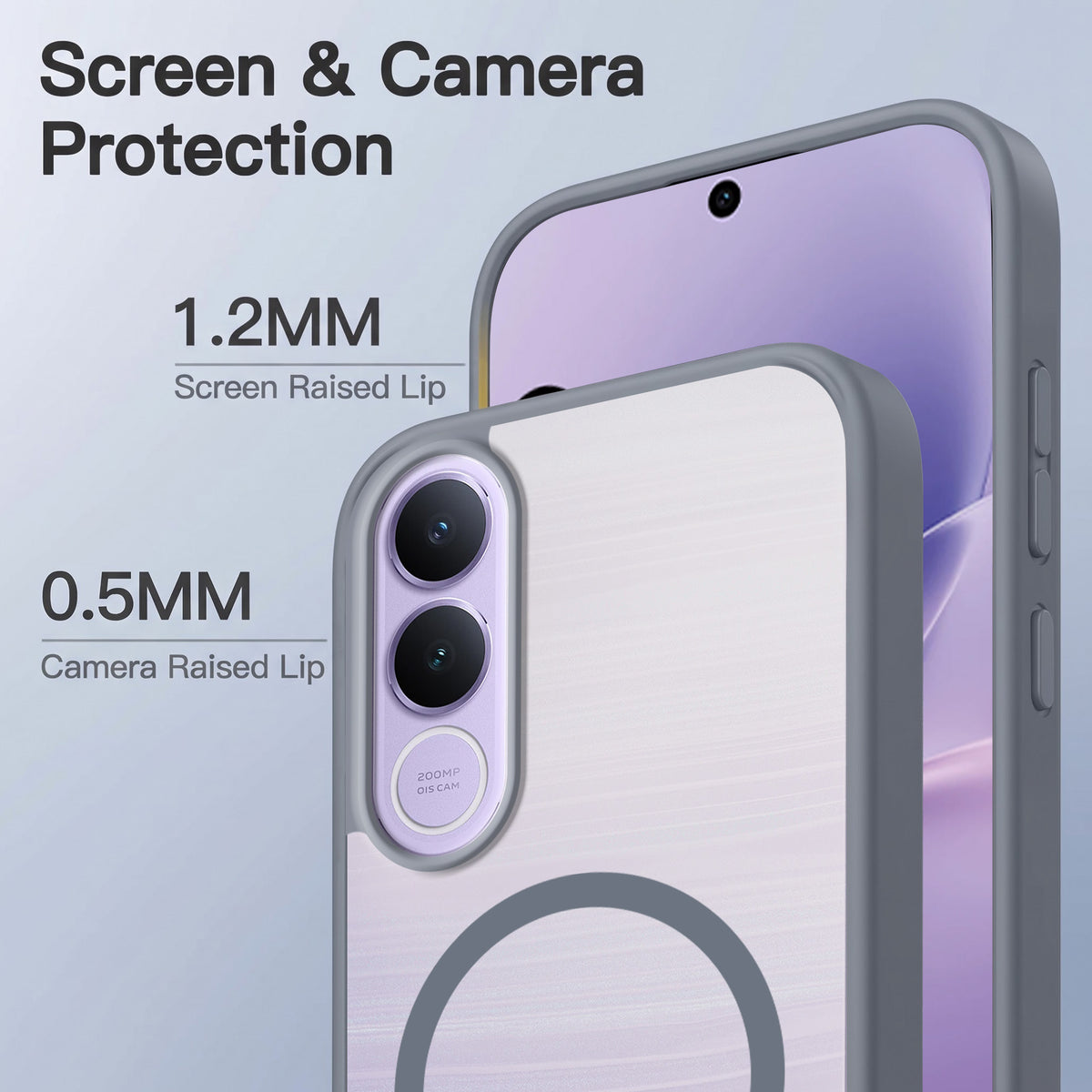 For Vivo V70 FE 5G Matte Finish Back Case Cover (MagSafe Compatible | Translucent Soft Touch | Slim and Unbreakable)