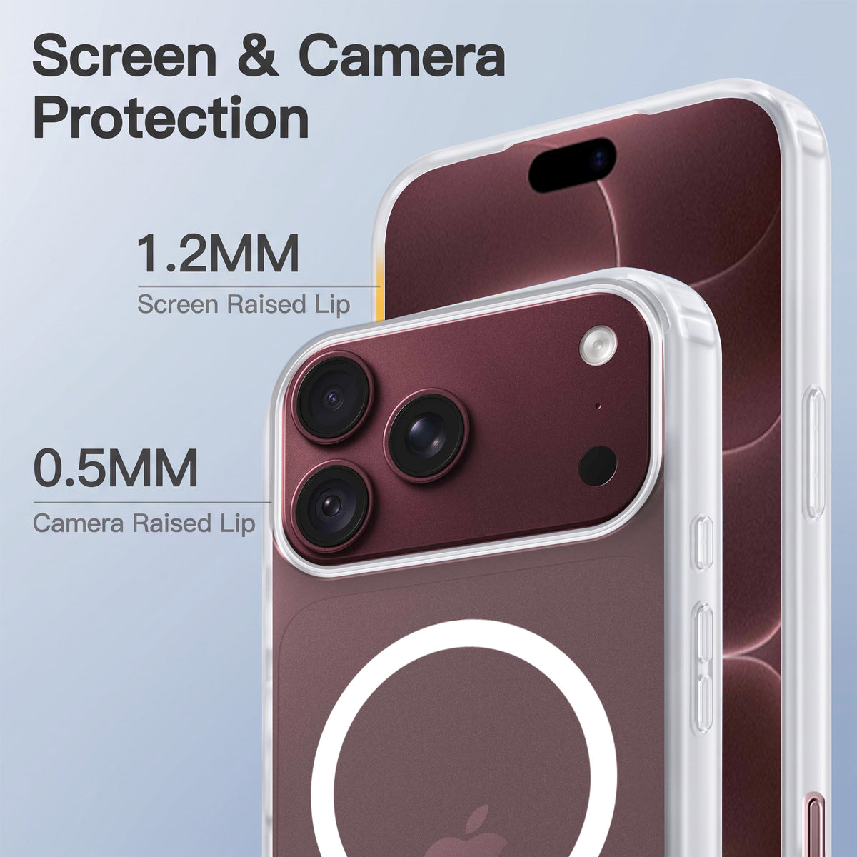 For Apple iPhone 18 Pro Matte Finish Back Case Cover (MagSafe Compatible | Translucent Soft Touch | Slim and Unbreakable)