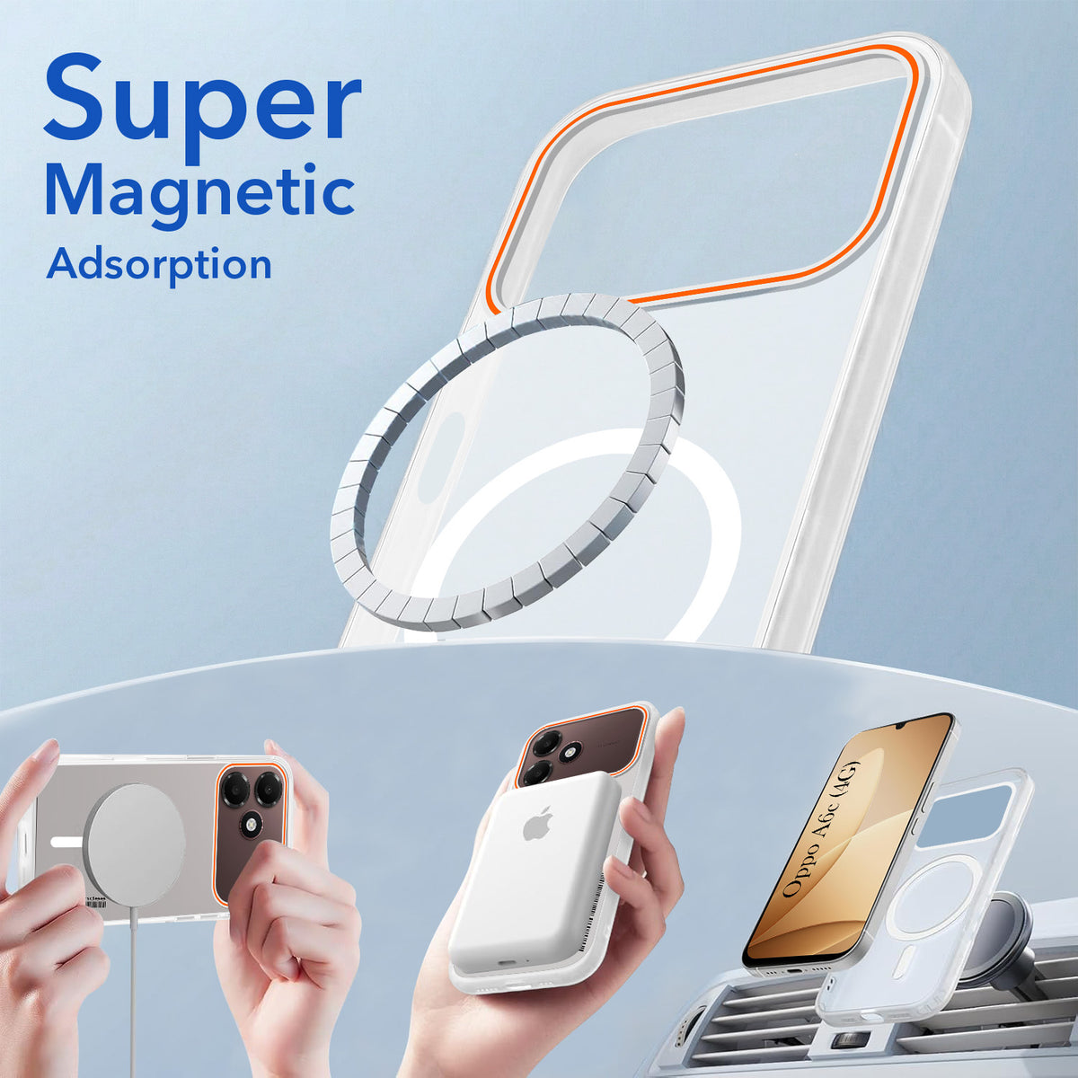 For Oppo A6c 4G Back Cover Case (Soft Touch | Camera Bump Protection | MagSafe Compatible | Matte Finish)