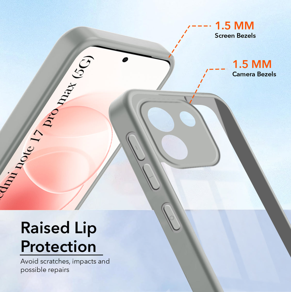 For Redmi Note 17 Pro Max 5G Back Cover Case Ultra-Hybrid (Lifetime Anti Yellow | Anti Scratch | Crystal Clear Shockproof)