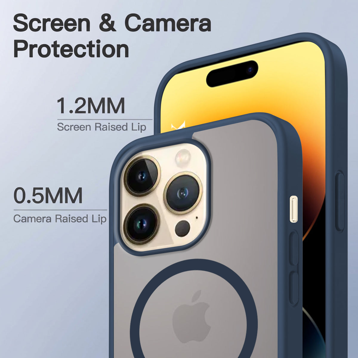 For Apple iPhone 14 Pro Max Matte Finish Back Case Cover (MagSafe Compatible | Translucent Soft Touch | Slim and Unbreakable)