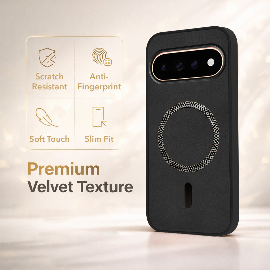 For Google Pixel 11 Pro XL Back Cover Case Leather Finish (MagSafe Compatible Wireless Charging | Soft Touch | Camera Bump Protection)