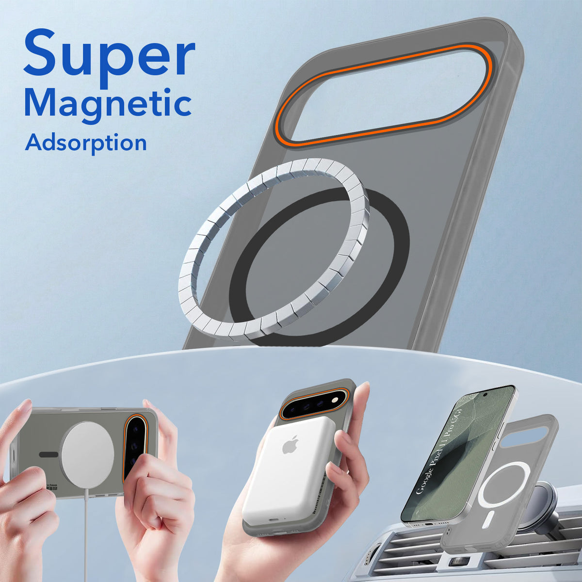 For Google Pixel 11 Pro Back Cover Case (Soft Touch | Camera Bump Protection | MagSafe Compatible | Matte Finish)