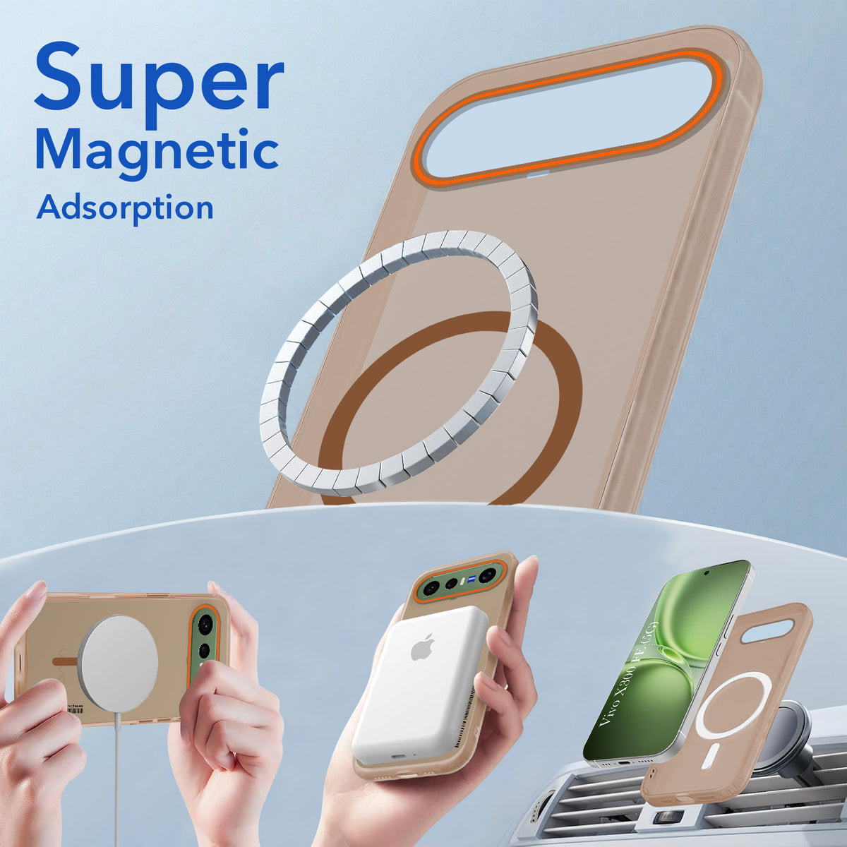 For Vivo X300 FE Back Cover Case (Soft Touch | Camera Bump Protection | MagSafe Compatible | Matte Finish)