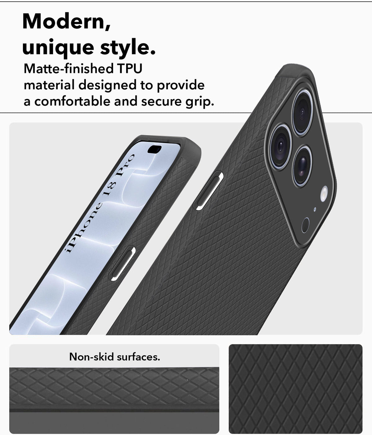 For Apple iPhone 18 Pro Back Cover Case (Liquid Silicone | Side Grip | Camera Protection)