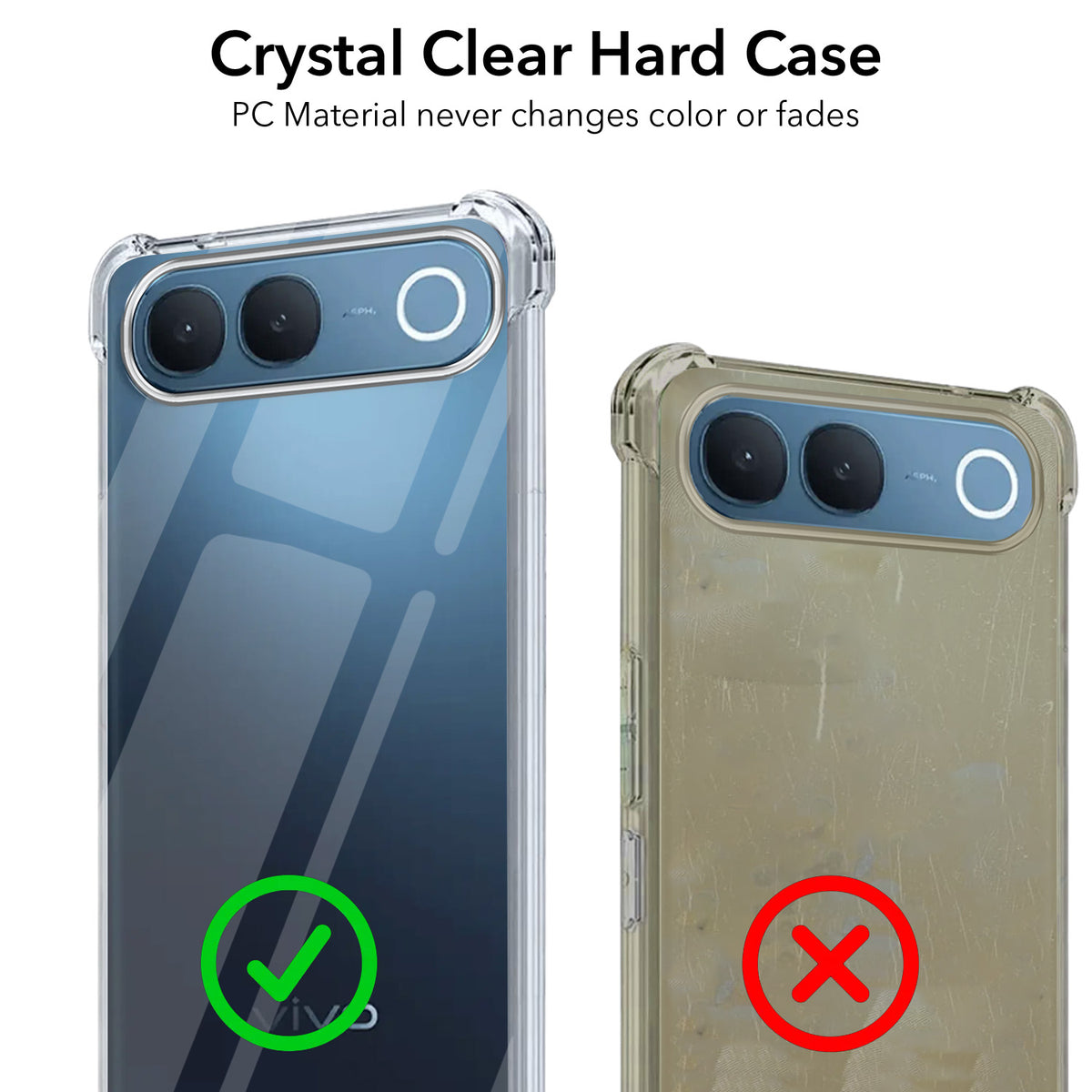 For Vivo S2 5G Back Cover Shockproof Crystal-Clear (Drop & Camera Protection | Hard Polycarbonate)