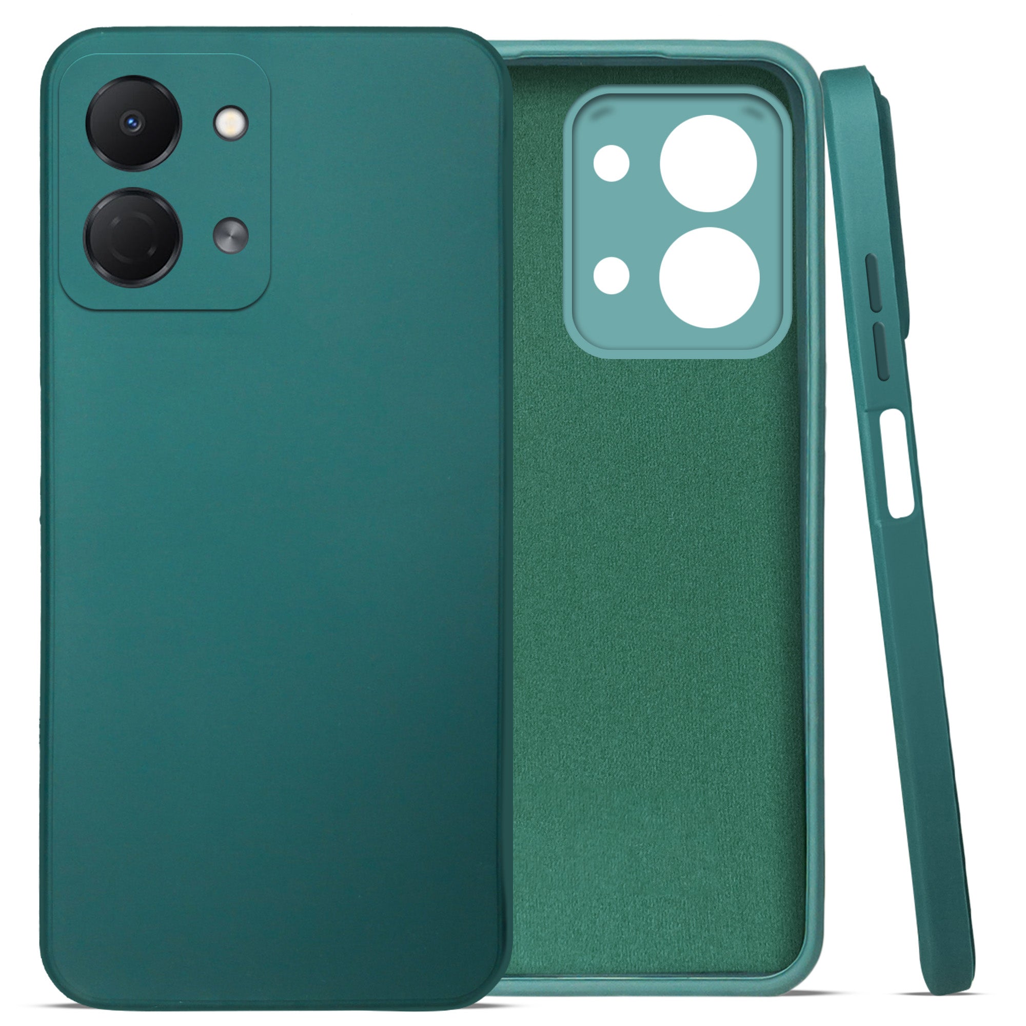 For Tecno Spark Go 3 Back Cover Case (Matte Finish Silicone with Inside Fiber cloth)