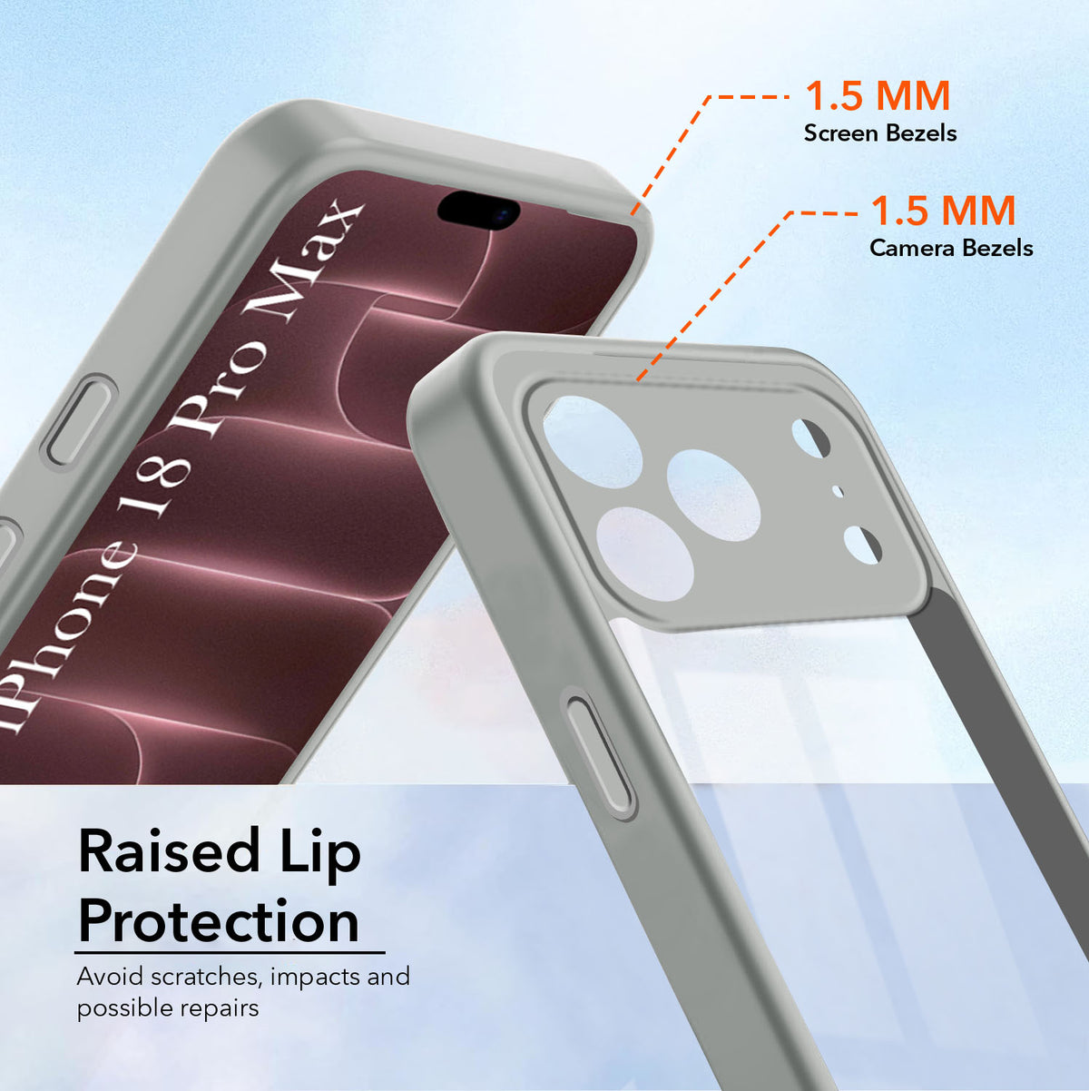 For Apple iPhone 18 Pro Max Back Cover Case Ultra-Hybrid (Lifetime Anti Yellow | Anti Scratch | Crystal Clear Shockproof)
