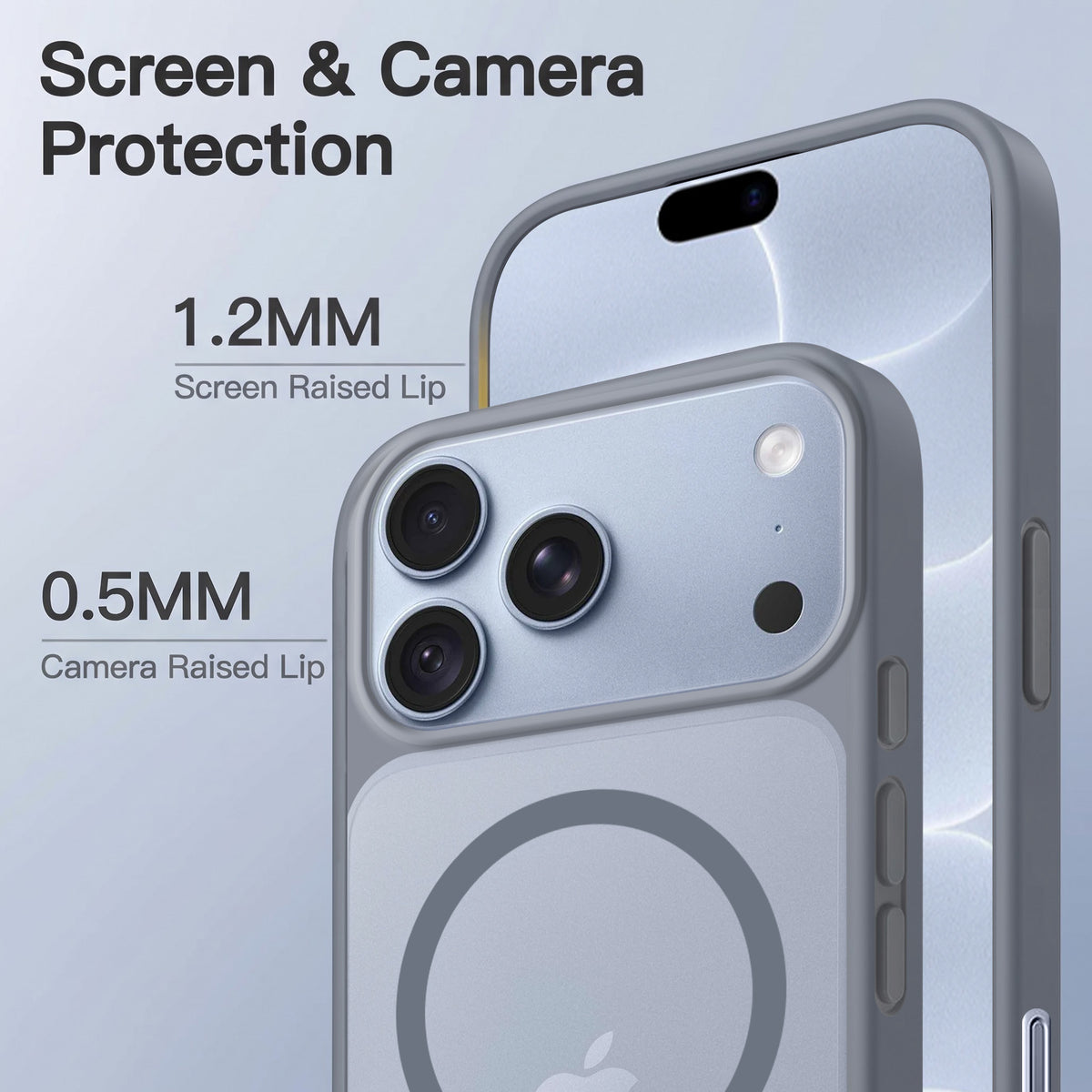 For Apple iPhone 18 Pro Matte Finish Back Case Cover (MagSafe Compatible | Translucent Soft Touch | Slim and Unbreakable)