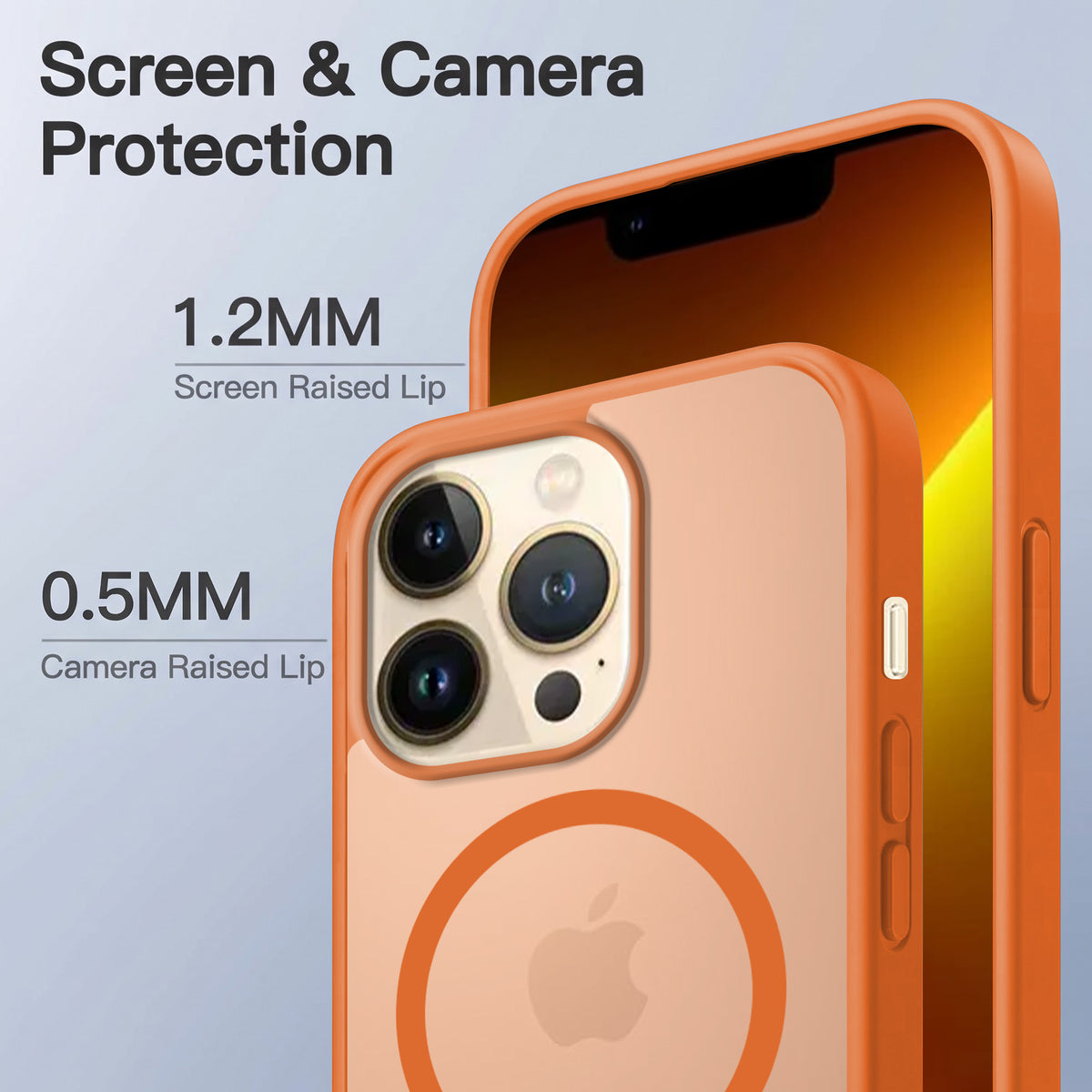 For Apple iPhone 13 pro Matte Finish Back Case Cover (MagSafe Compatible | Translucent Soft Touch | Slim and Unbreakable)