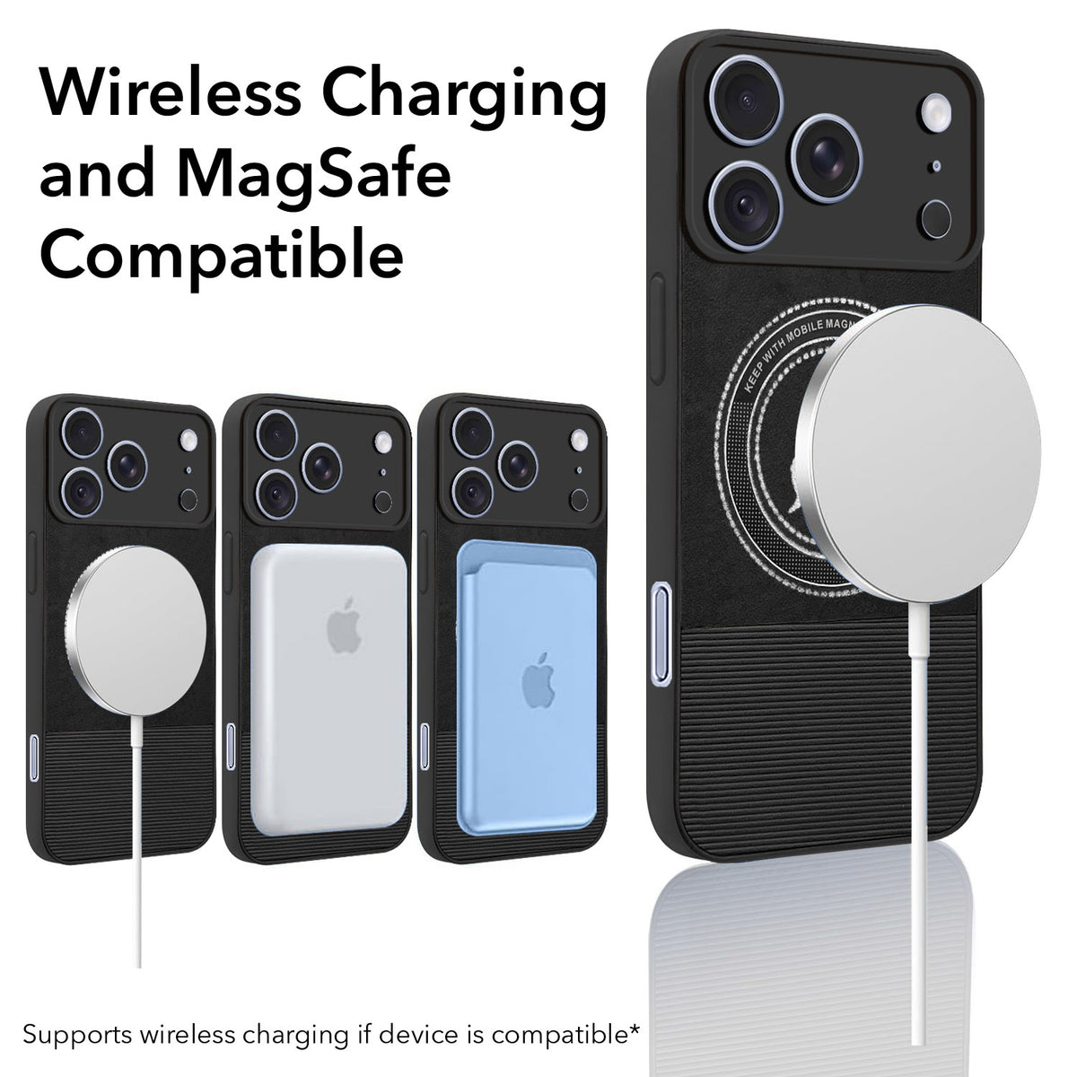 For Apple iPhone 18 Pro Back Cover Case PU Leather Finish (Professional Minimalist Texture | MagSafe Compatile | Camera Protection | Sleek Sober Formal)