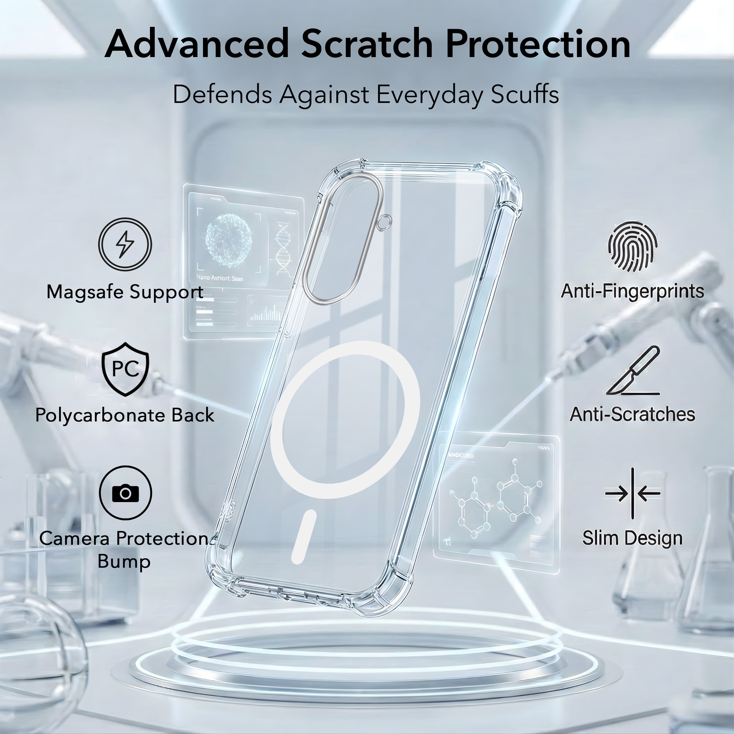 For Samsung Galaxy A27 5G | Samsung Galaxy M47 5G Back Cover Shockproof Crystal-Clear (Magsafe Wireless Support | Drop & Camera Protection | Hard Polycarbonate)