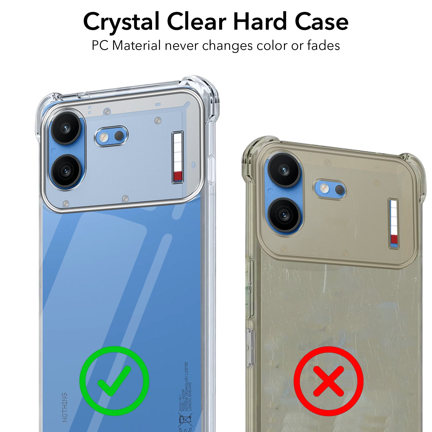 For Nothing Phone 4B 5G Back Cover Shockproof Crystal-Clear (Drop & Camera Protection | Hard Polycarbonate)