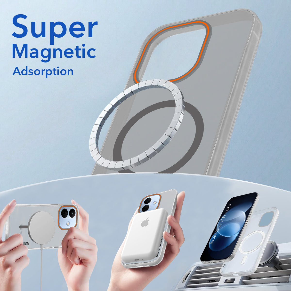 For Redmi Note 17 Pro 5G Back Cover Case (Soft Touch | Camera Bump Protection | MagSafe Compatible | Matte Finish)