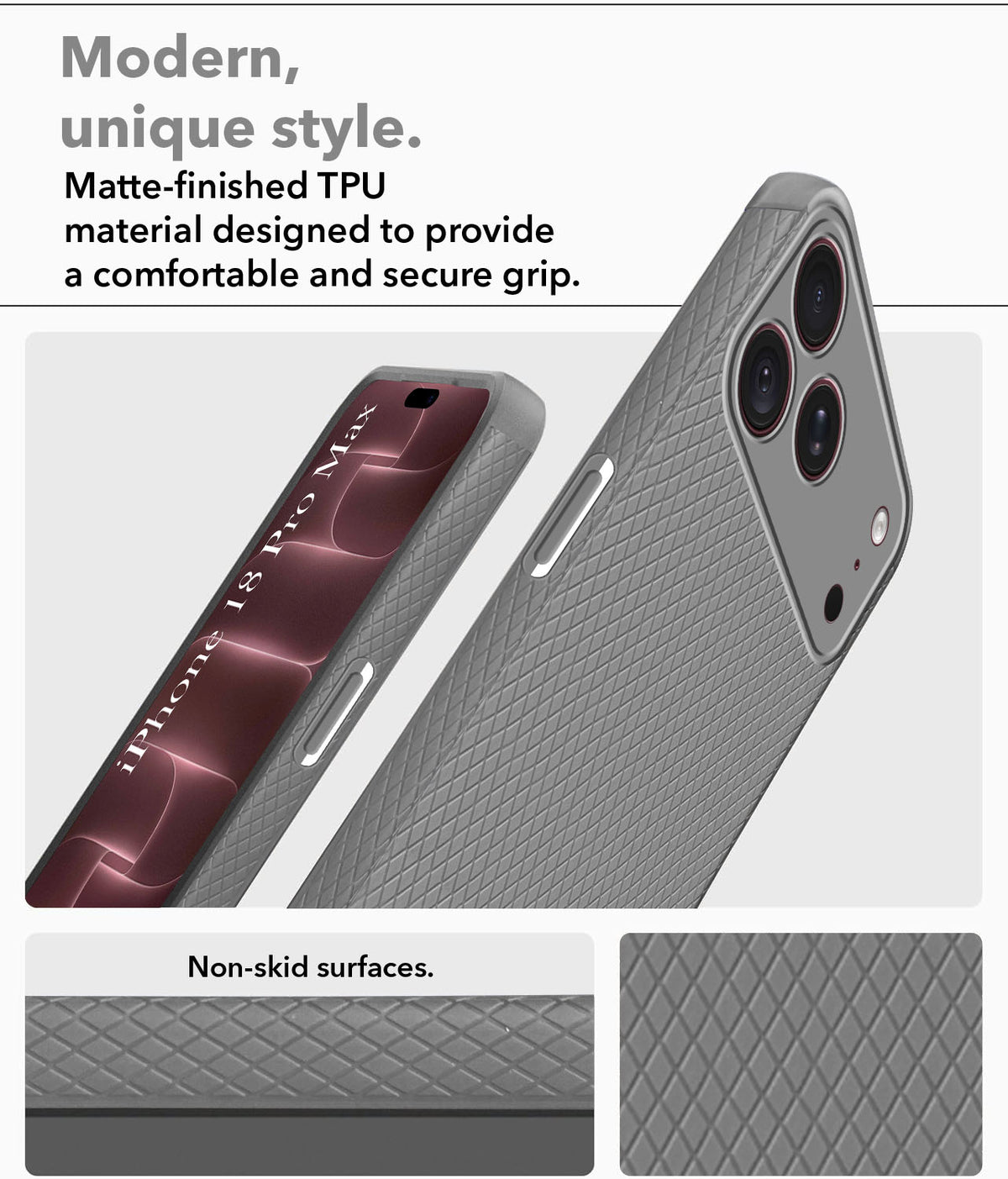 For Apple iPhone 18 Pro Max Back Cover Case  (Liquid Silicone | Side Grip | Camera Protection)