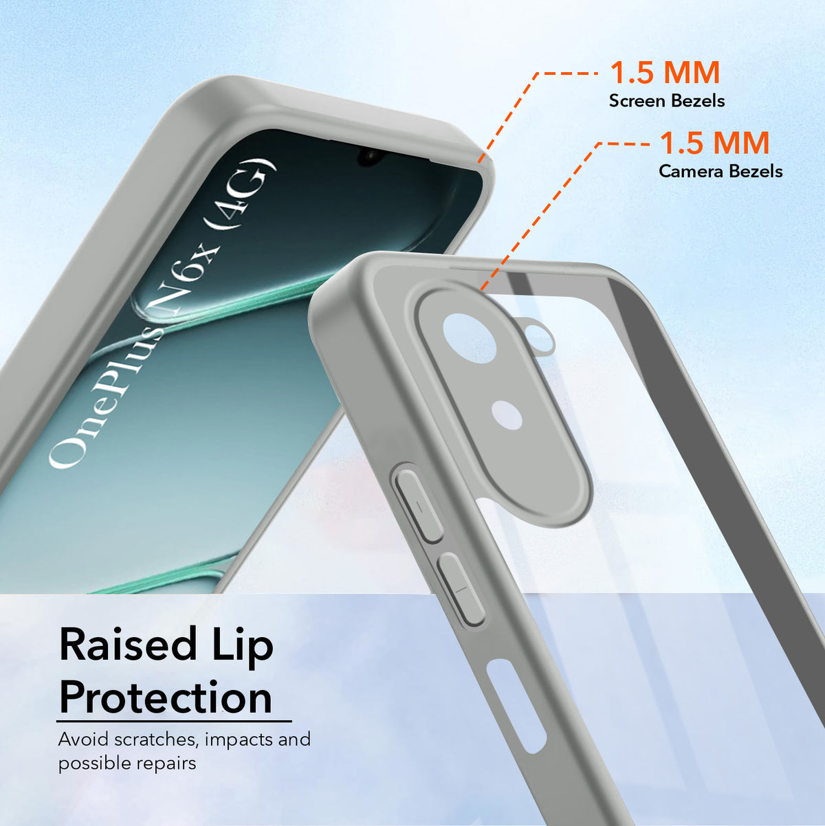 For OnePlus N6X Back Cover Case Ultra-Hybrid (Lifetime Anti Yellow | Anti Scratch | Crystal Clear Shockproof)