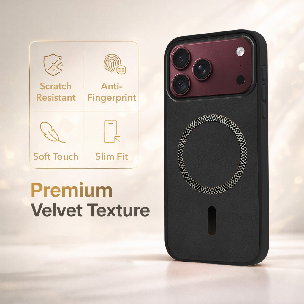 For Apple iPhone 18 Pro Max Back Cover Case Leather Finish (MagSafe Compatible Wireless Charging | Soft Touch | Camera Bump Protection)