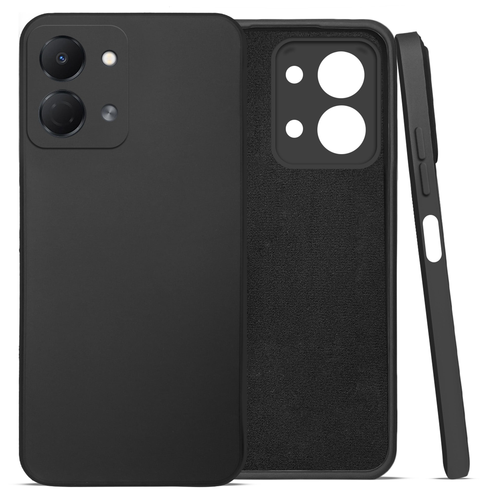 For Tecno Spark Go 3 Back Cover Case (Matte Finish Silicone with Inside Fiber cloth)