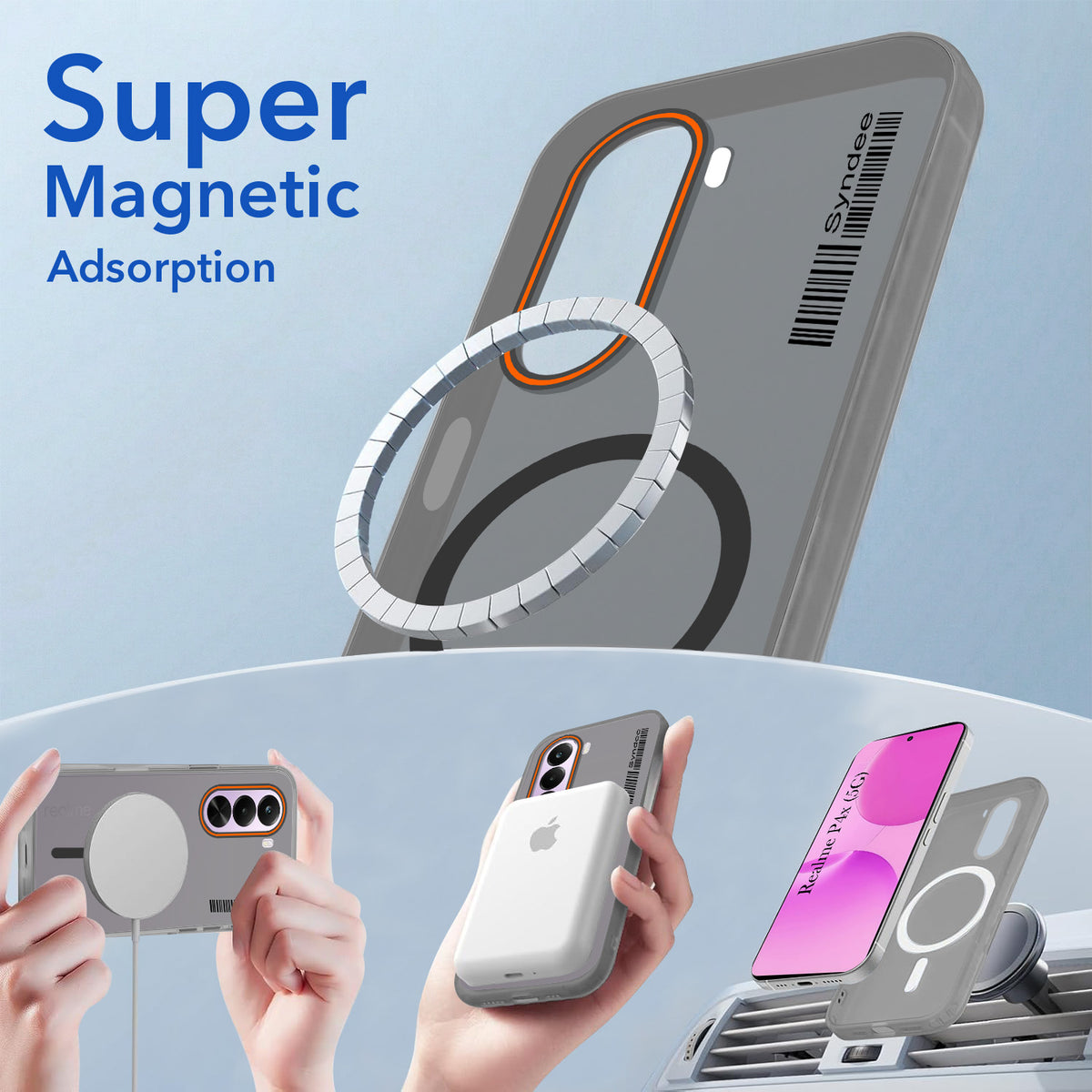 For Realme P4x Back Cover Case (Soft Touch | Camera Bump Protection | MagSafe Compatible | Matte Finish)