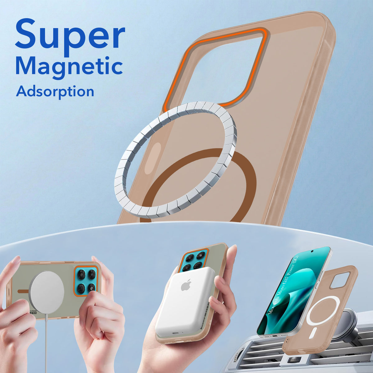For Motorola Moto G37 Power Back Cover Case (Soft Touch | Camera Bump Protection | MagSafe Compatible | Matte Finish)
