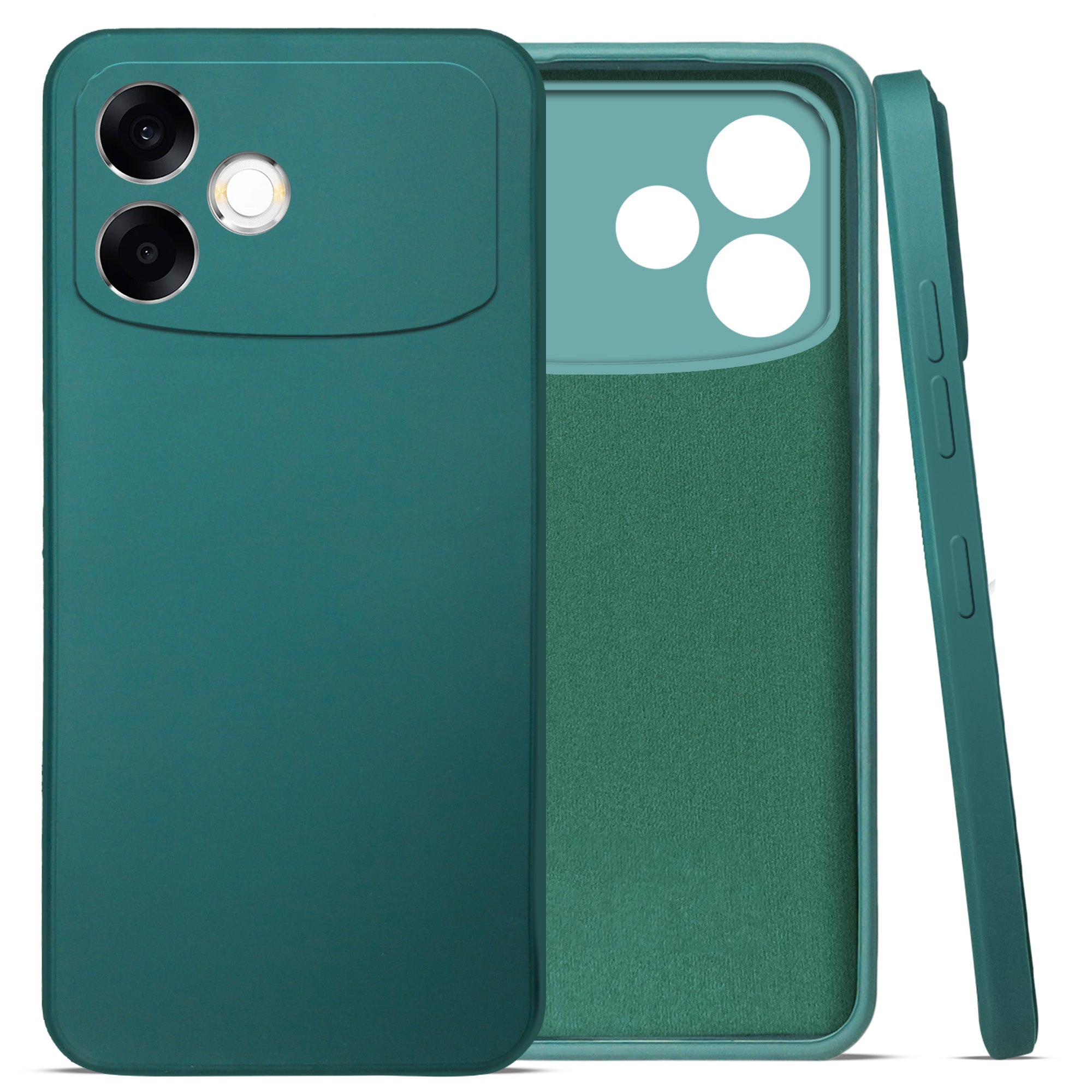 For Oppo F33 Pro 5G Back Cover Case (Matte Finish Silicone with Inside Fiber cloth)