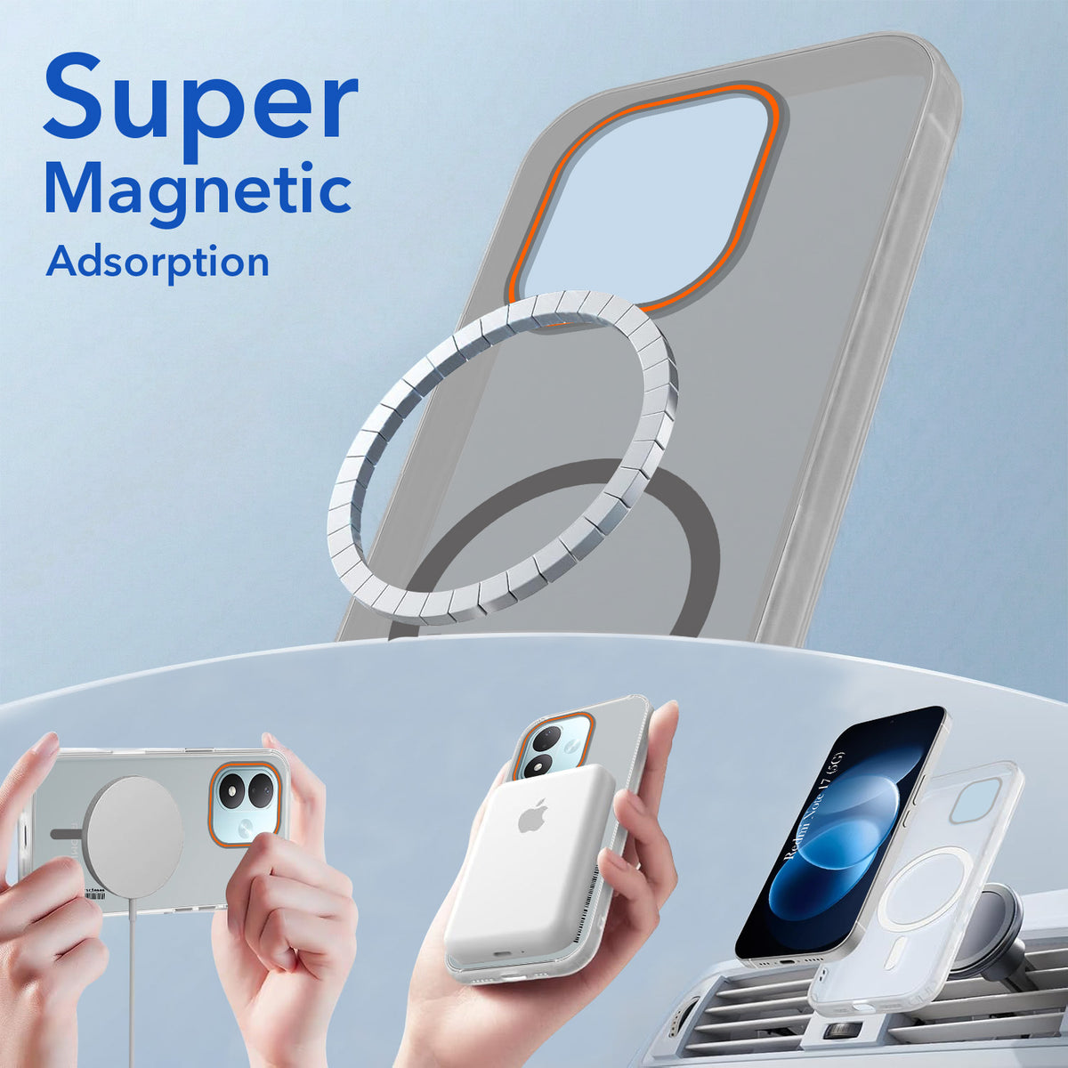 For Redmi Note 17 5G Back Cover Case (Soft Touch | Camera Bump Protection | MagSafe Compatible | Matte Finish)