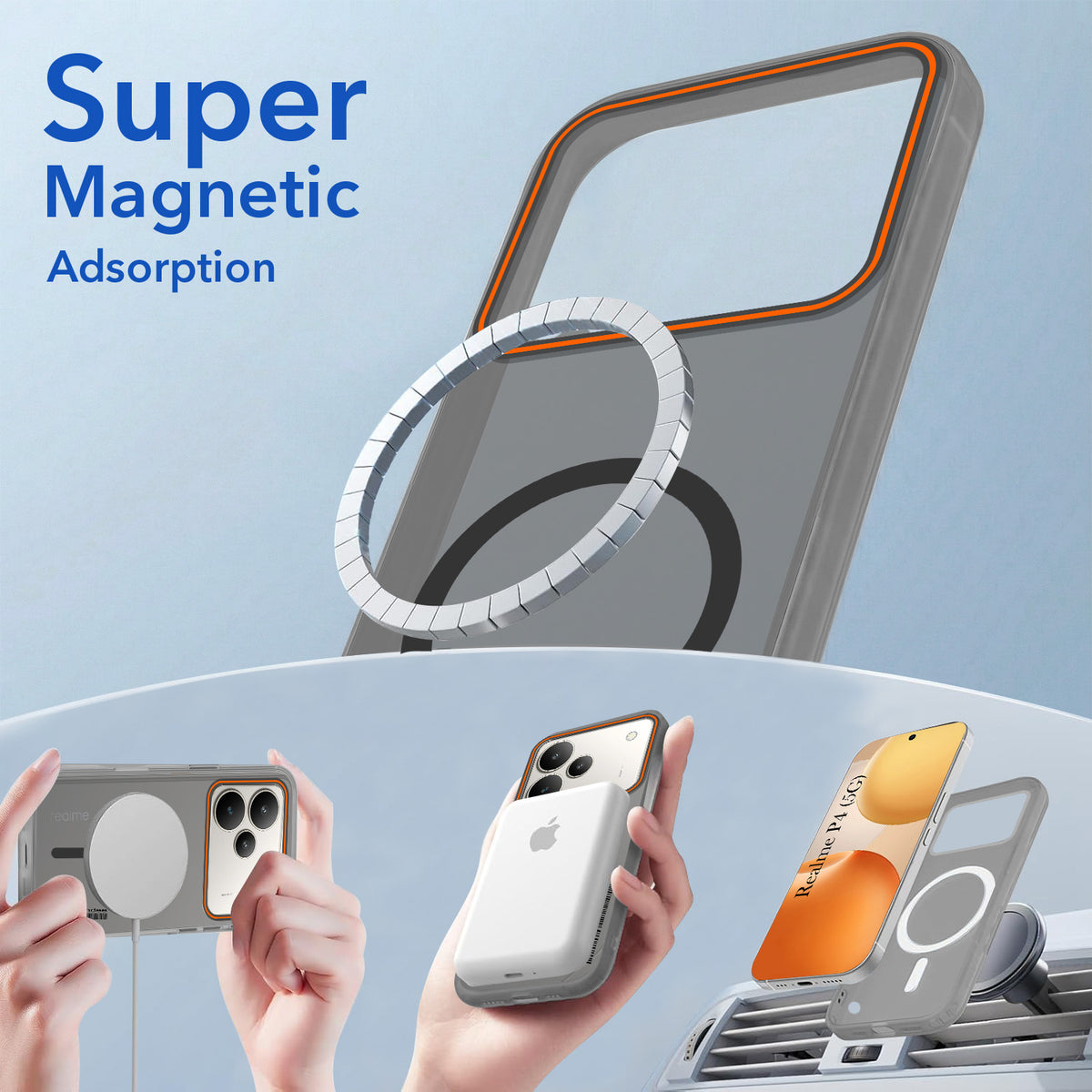 For Realme P4 Back Cover Case (Soft Touch | Camera Bump Protection | MagSafe Compatible | Matte Finish)