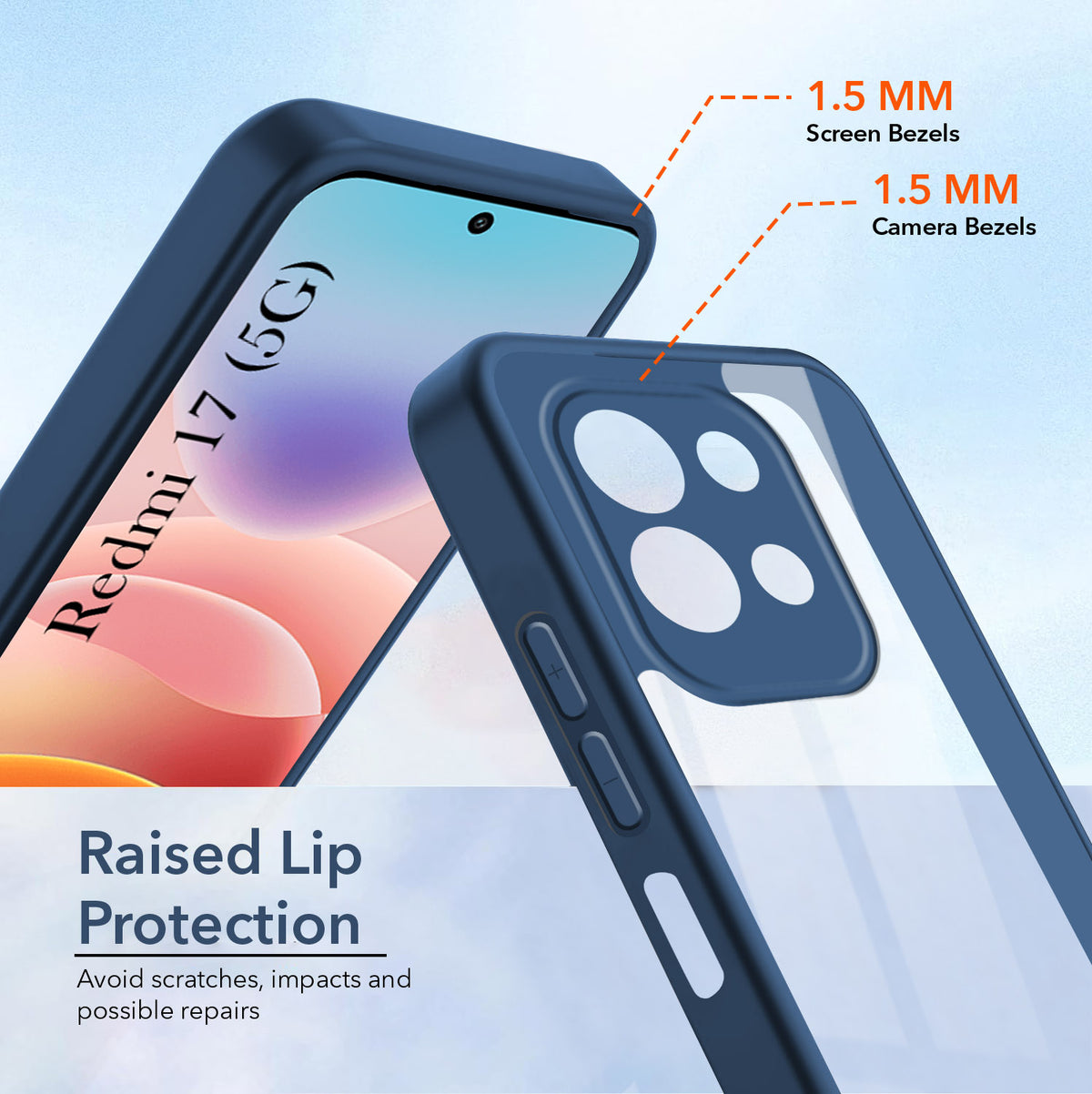 For Redmi 17 5G Back Cover Case Ultra-Hybrid (Lifetime Anti Yellow | Anti Scratch | Crystal Clear Shockproof)