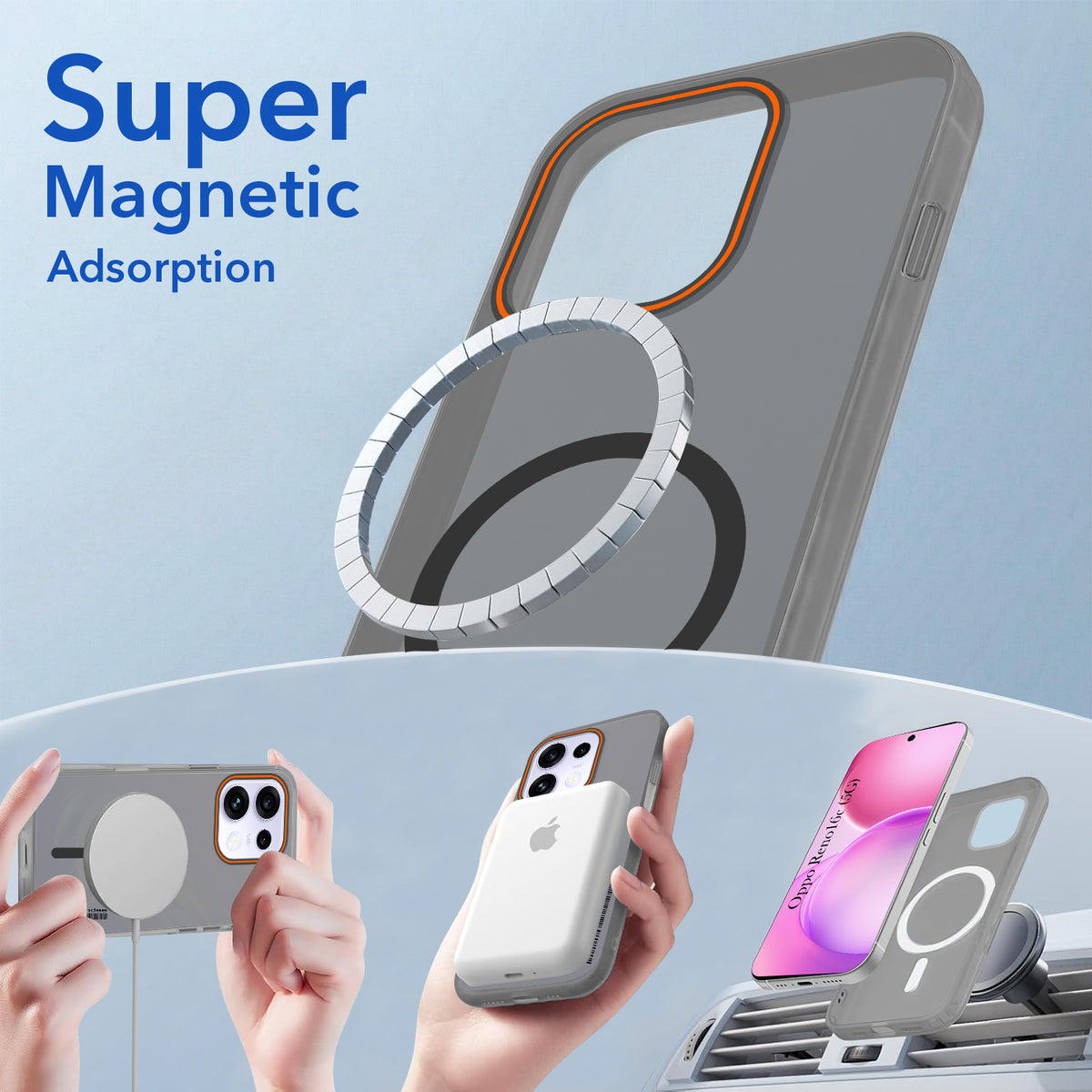 For Oppo Reno 16C 5G Back Cover Case (Soft Touch | Camera Bump Protection | MagSafe Compatible | Matte Finish)