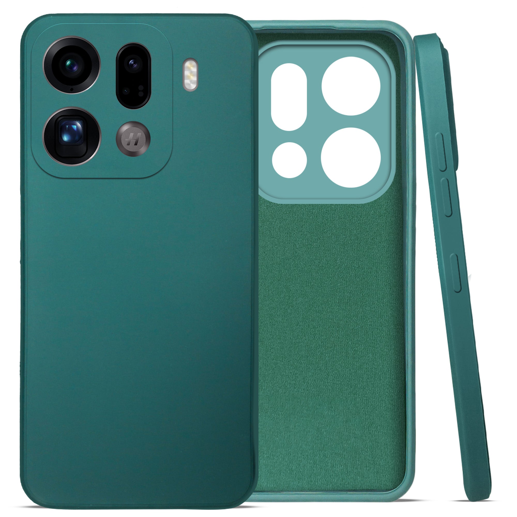 For Oppo Find X9 Pro Back Cover Case (Matte Finish Silicone with Inside Fiber cloth) (Copy)