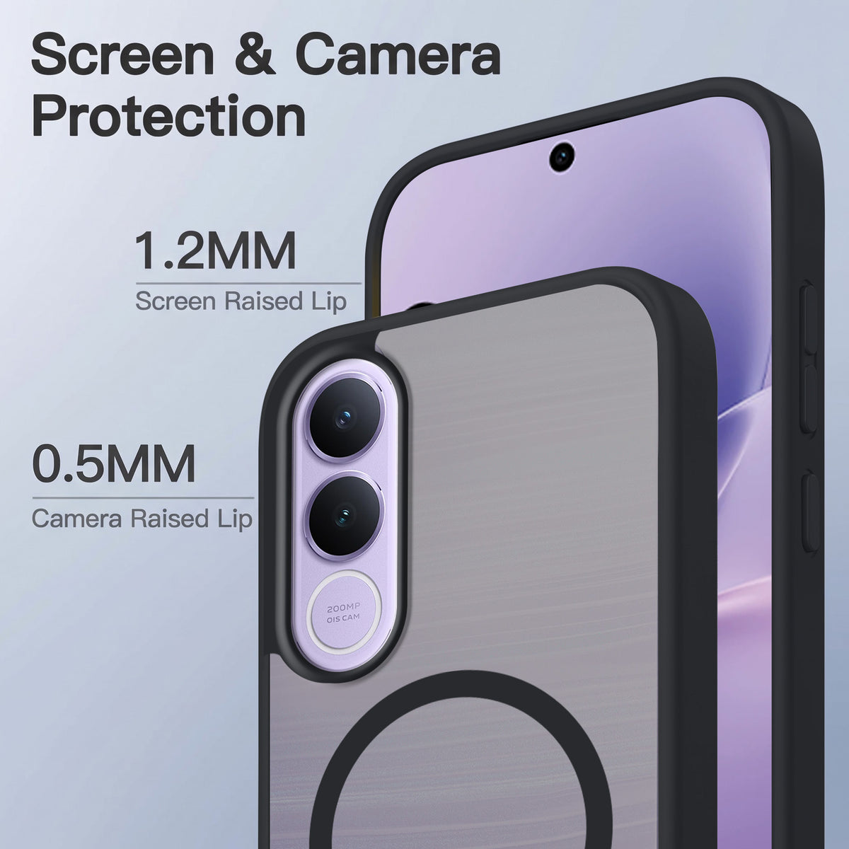 For Vivo V70 FE 5G Matte Finish Back Case Cover (MagSafe Compatible | Translucent Soft Touch | Slim and Unbreakable)