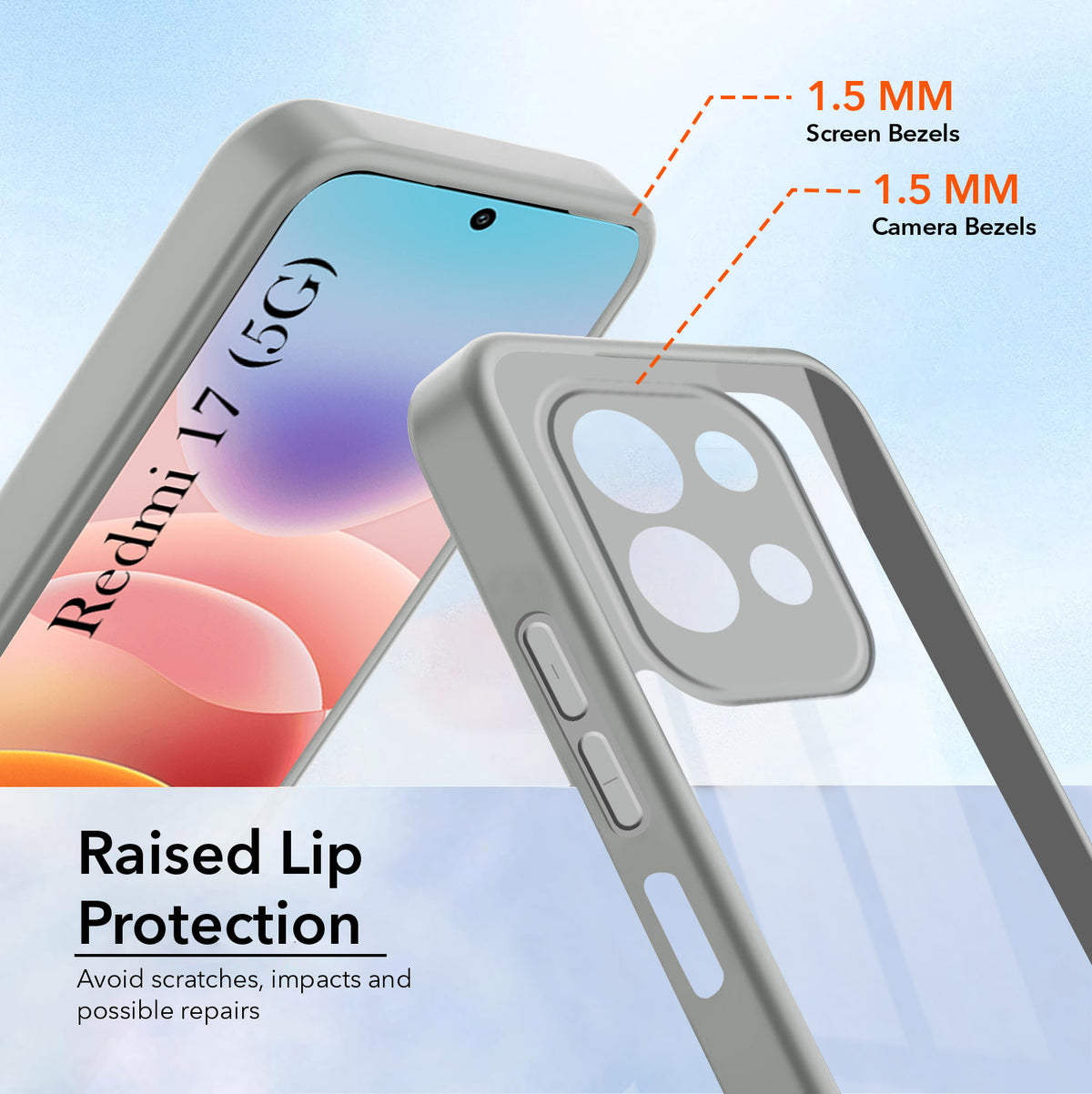 For Redmi 17 5G Back Cover Case Ultra-Hybrid (Lifetime Anti Yellow | Anti Scratch | Crystal Clear Shockproof)