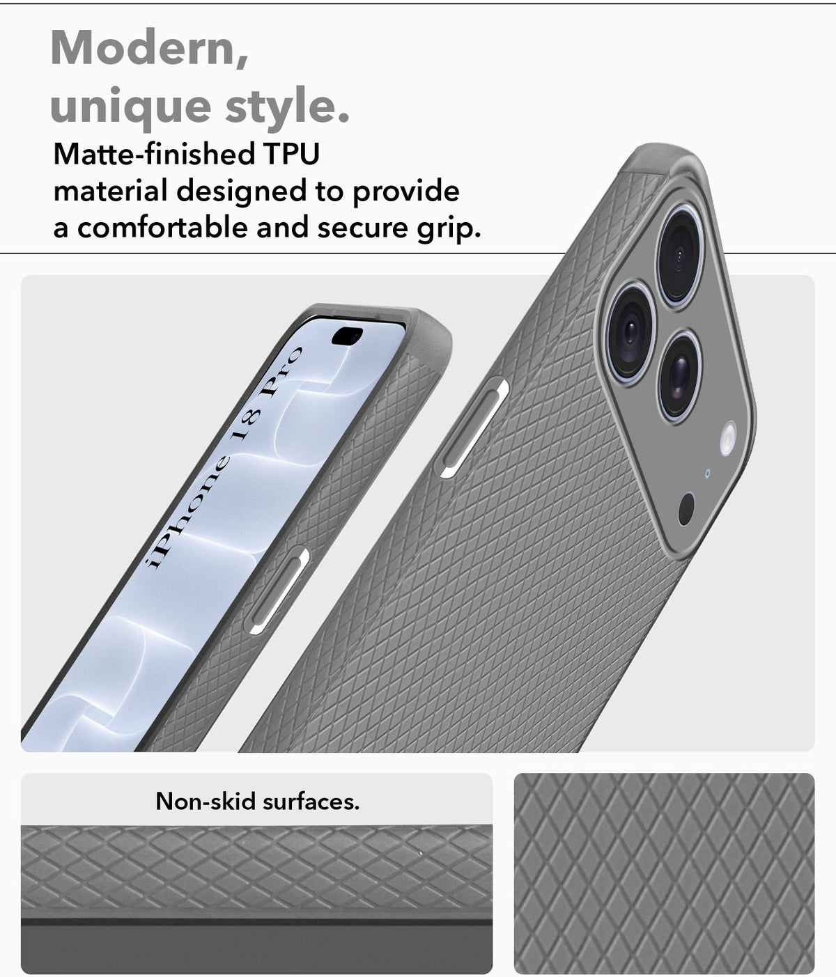 For Apple iPhone 18 Pro Back Cover Case (Liquid Silicone | Side Grip | Camera Protection)