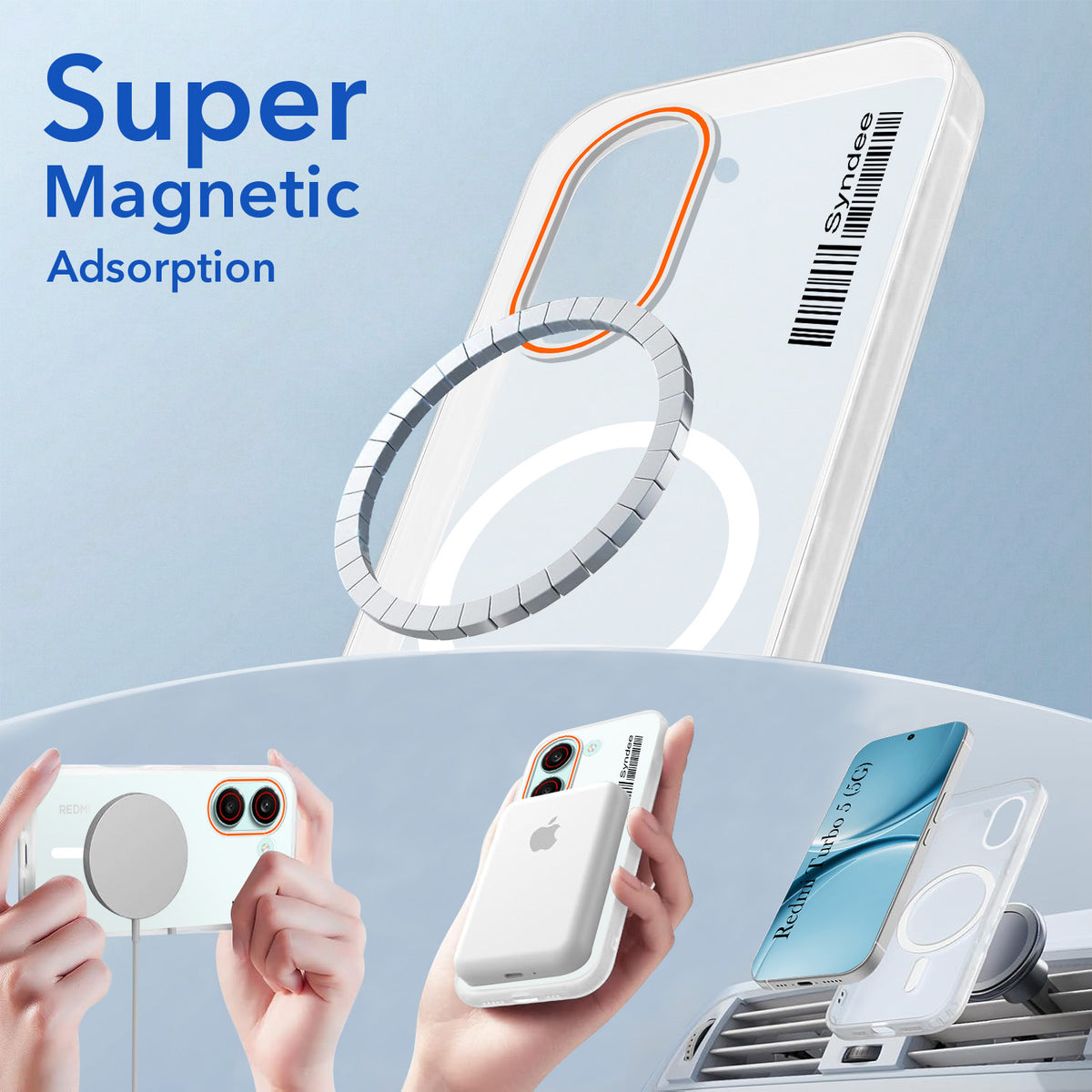 For Redmi Turbo 5 Back Cover Case (Soft Touch | Camera Bump Protection | MagSafe Compatible | Matte Finish)