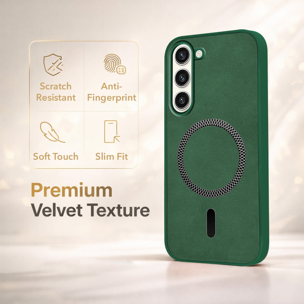For Samsung Galaxy S23 Plus 5G Back Cover Case Leather Finish (MagSafe Compatible Wireless Charging | Soft Touch | Camera Bump Protection)